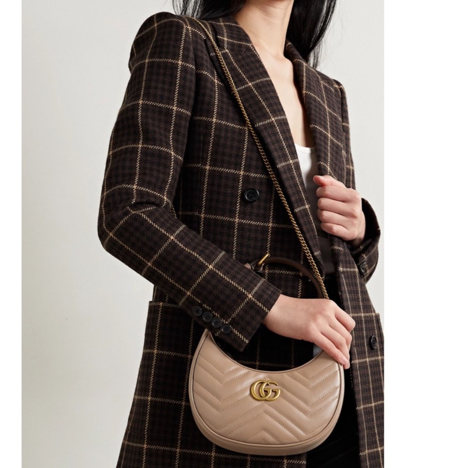 Gucci GUCCI Marmont mini quilted leather hobo crossbody bag Size ONE SIZE - 3 Thumbnail