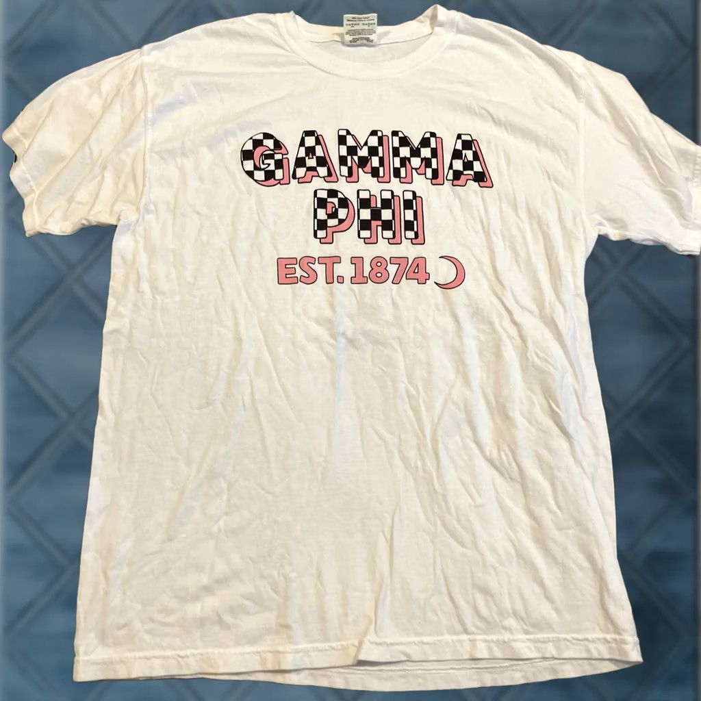 Comfort Colors Comfort Colors Gamma Phi White Graphic T Shirt Mens Large Size US L / EU 52-54 / 3 - 1 Thumbnail