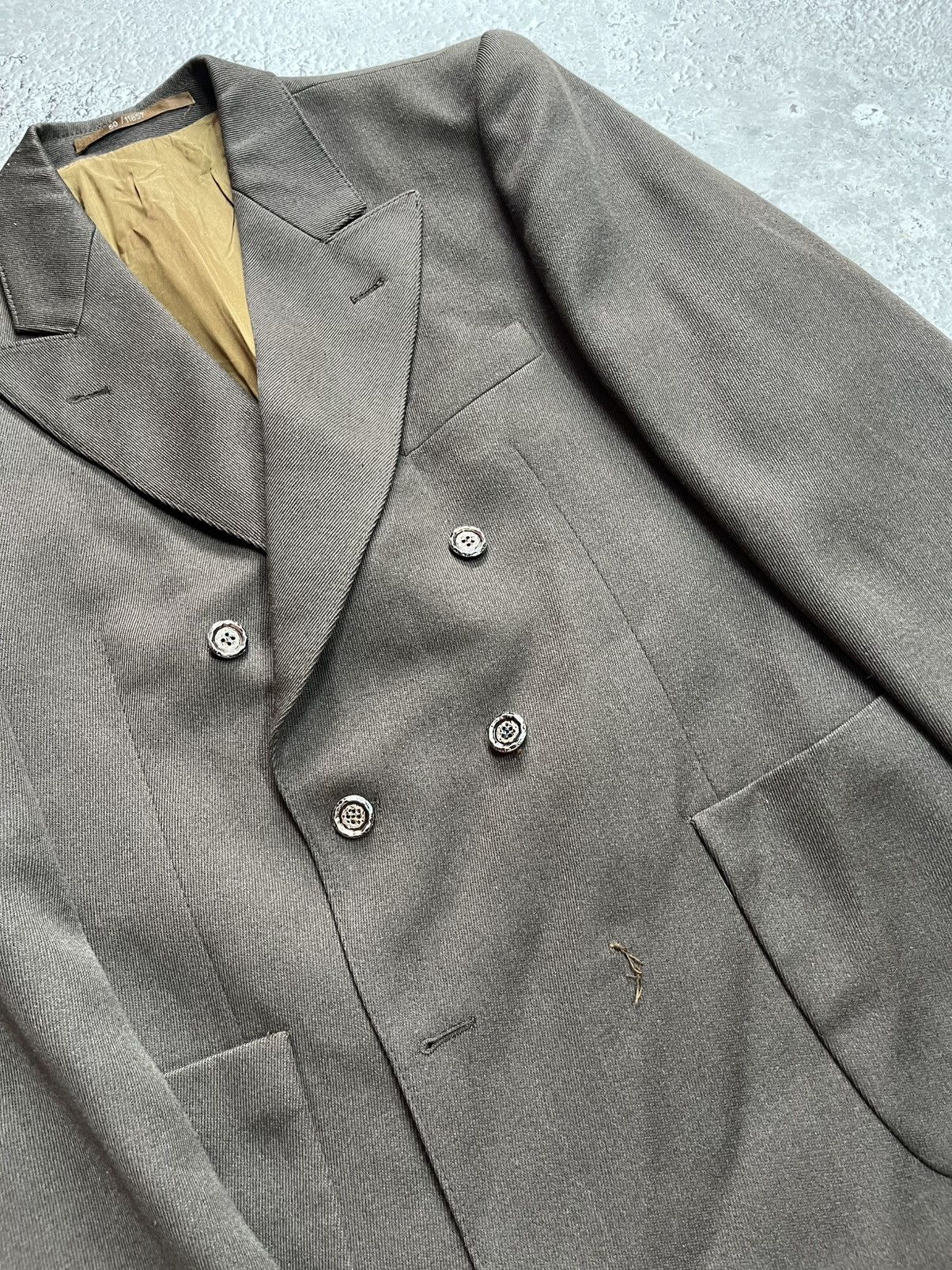 Other Vintage Brown Double Breasted Blazer Wool Mix Size 50 Jacket Size US M / EU 48-50 / 2 - 7 Thumbnail
