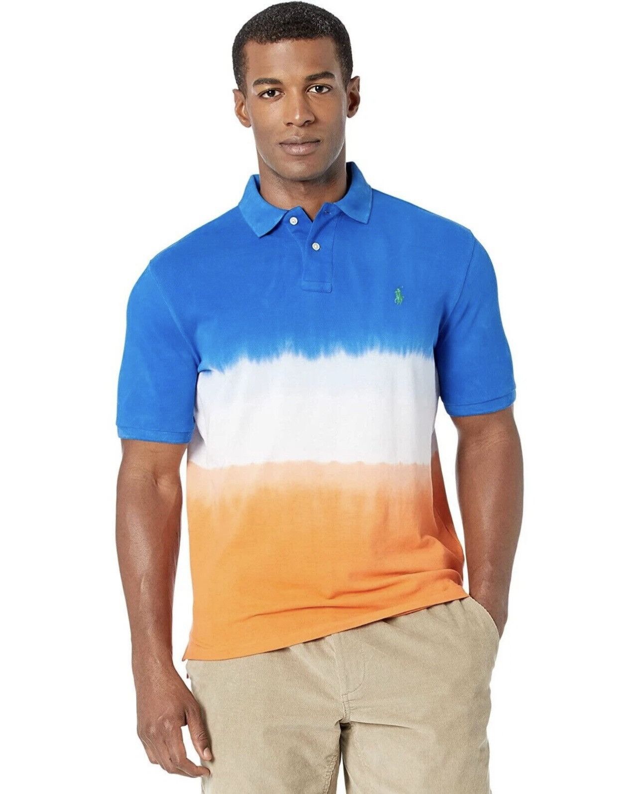 Polo Ralph Lauren Polo Ralph Lauren Men's Blue Classic-Fit Tie-Dye Polo Shirt Size US XL / EU 56 / 4 - 1 Thumbnail
