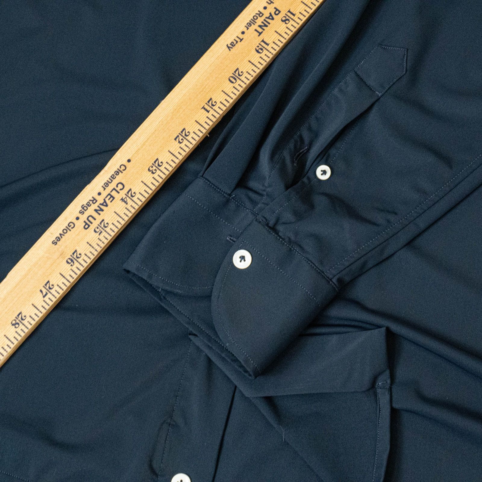 Cordone CORDONE 1956 No Iron Technical Fabric Stretch Shirt Navy Size US XL / EU 56 / 4 - 11 Thumbnail