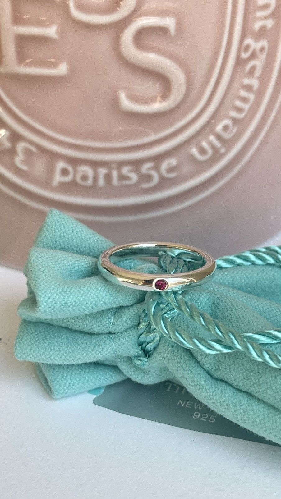 Tiffany & Co. Tiffany & Co. Elsa Peretti Ruby Silver Stacking Band 5 $450 Size ONE SIZE - 2 Thumbnail