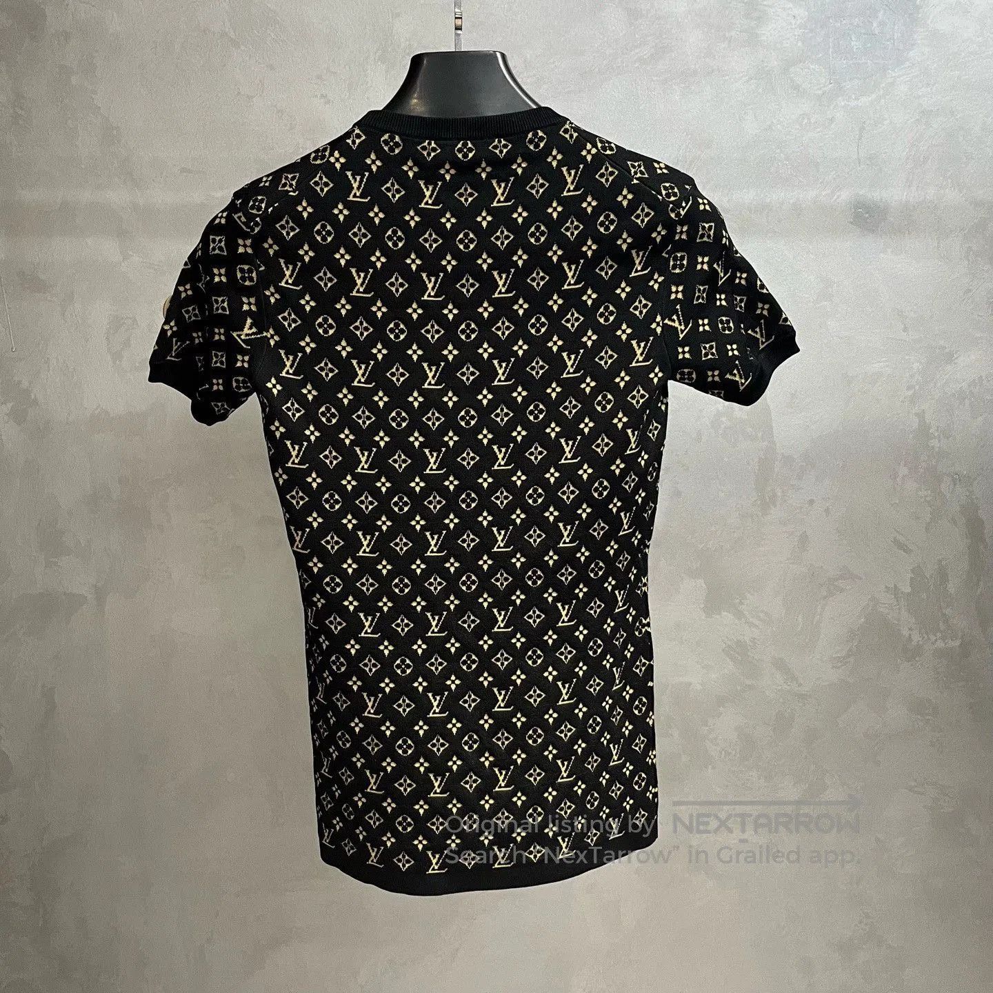Louis Vuitton Louis Vuitton Black Knit Jacquard Short Sleeve T. Size XS / US 0-2 / IT 36-38 - 5 Thumbnail