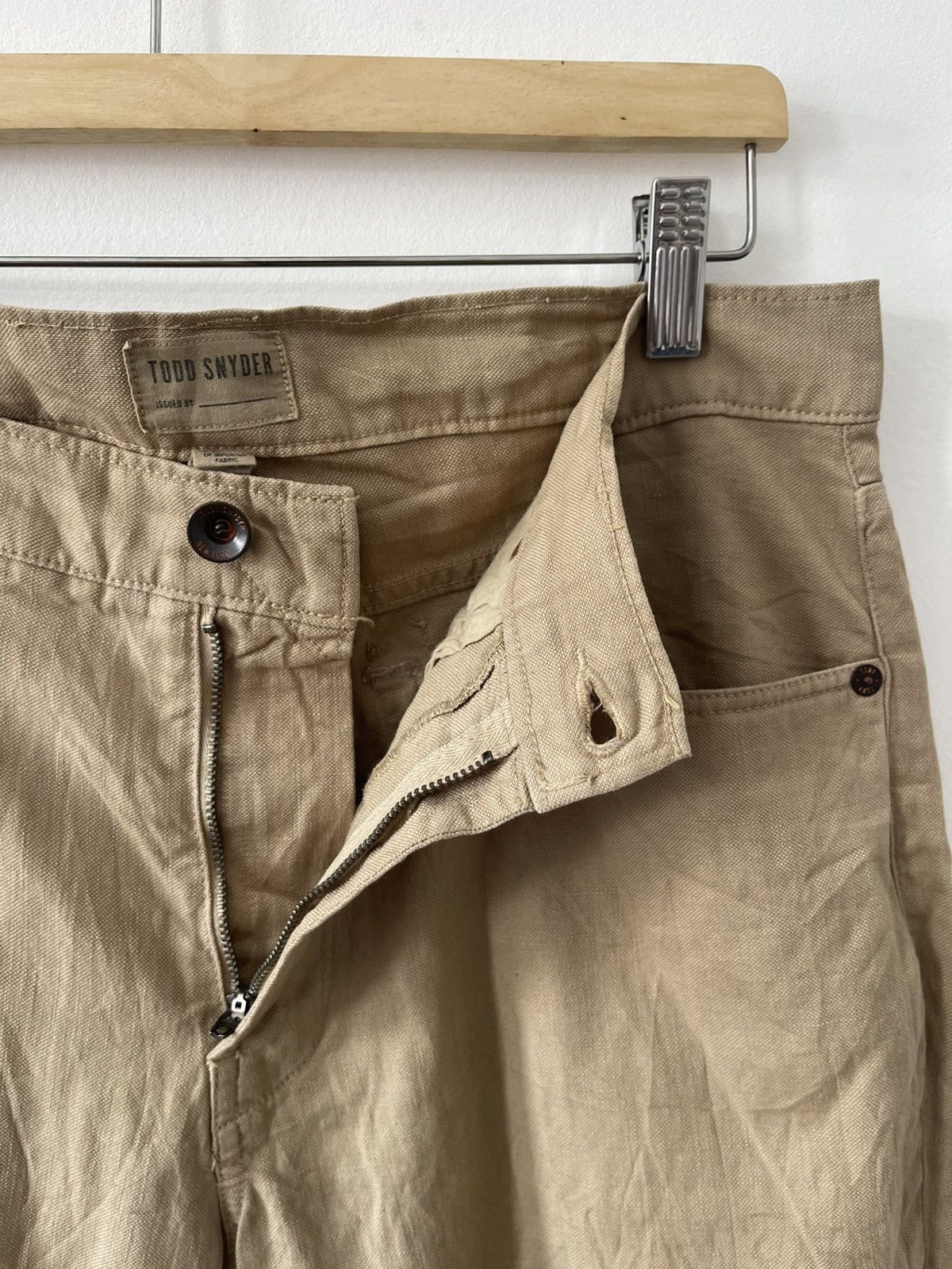 Todd Snyder TODD SNYDER Slim Fit Cotton Linen Pant Size US 30 / EU 46 - 13 Thumbnail