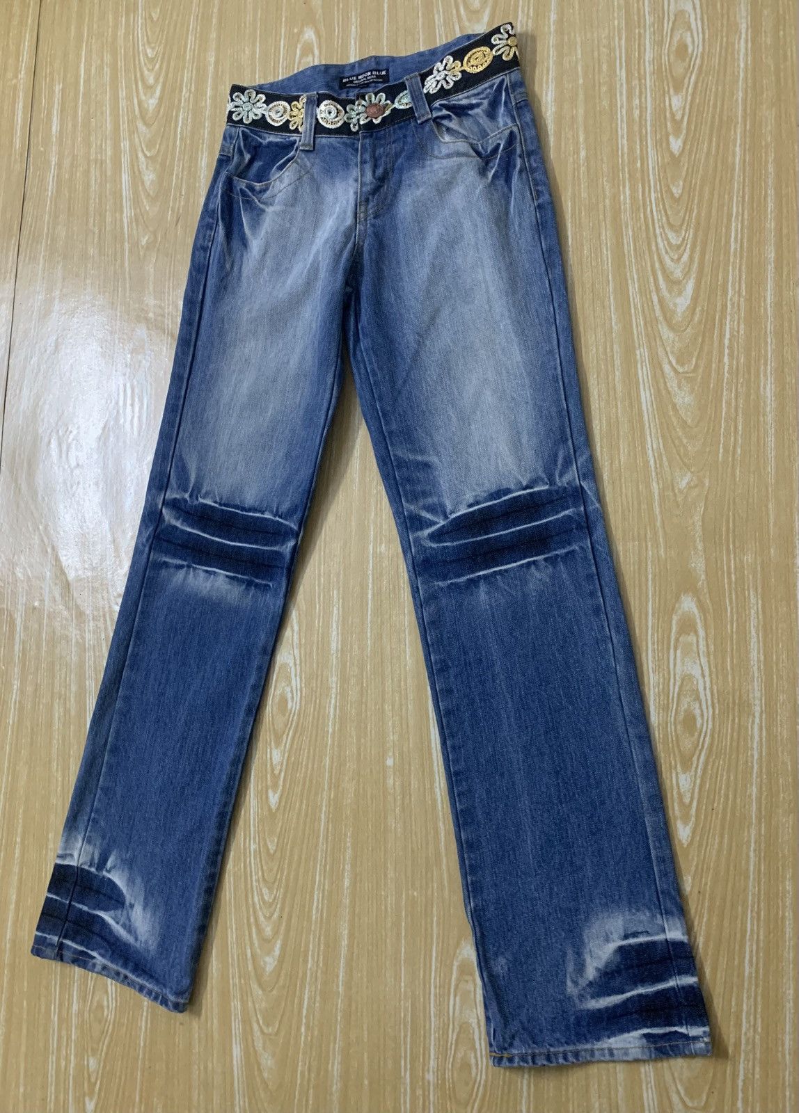 Japanese Brand Blue Moon Blue Rare Design Denim Jeans Pants Size US 28 / EU 44 - 4 Thumbnail