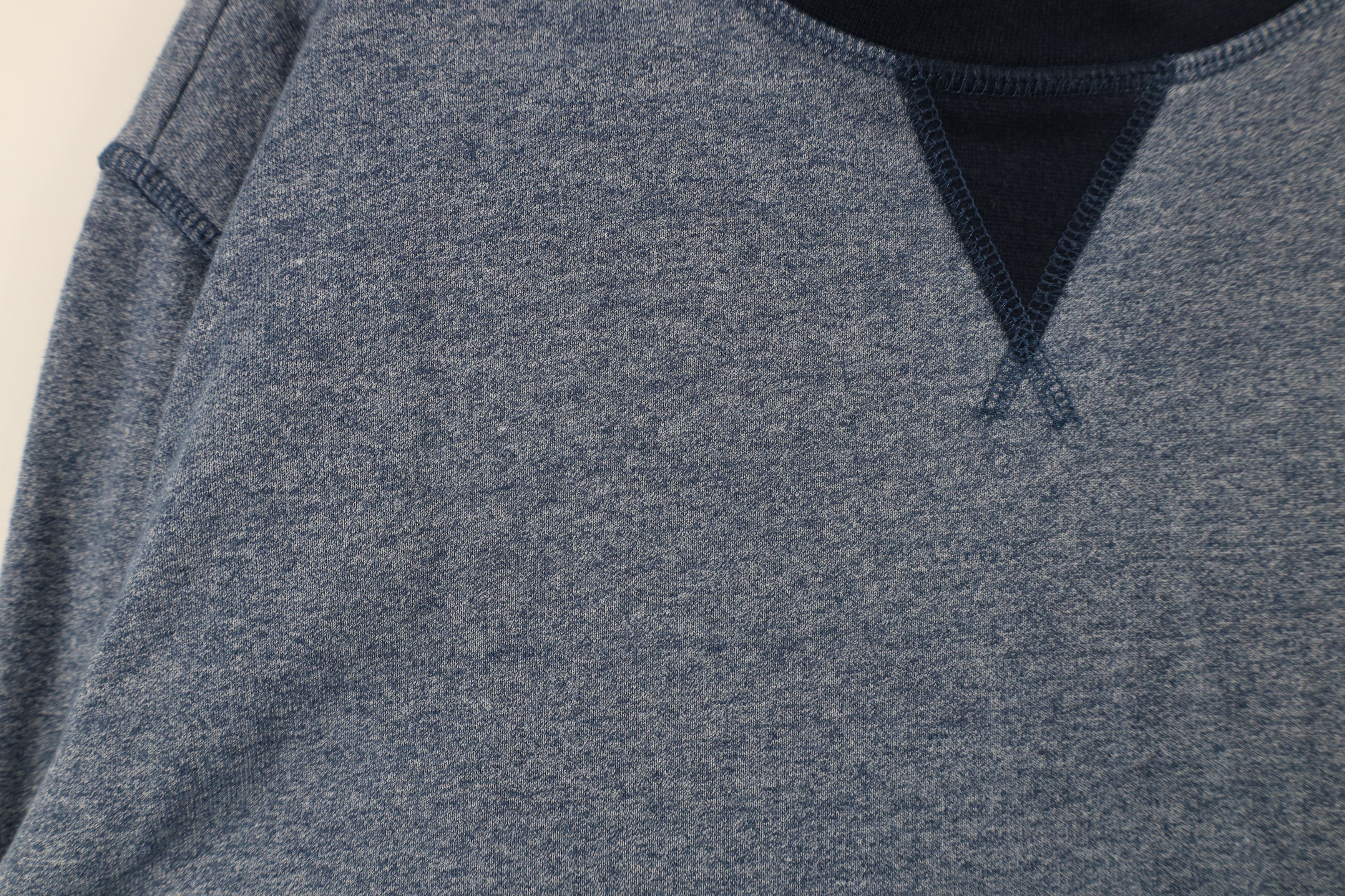 Vintage Vintage 90s Streetwear Double V Crewneck Sweatshirt Blue Size US XL / EU 56 / 4 - 4 Thumbnail