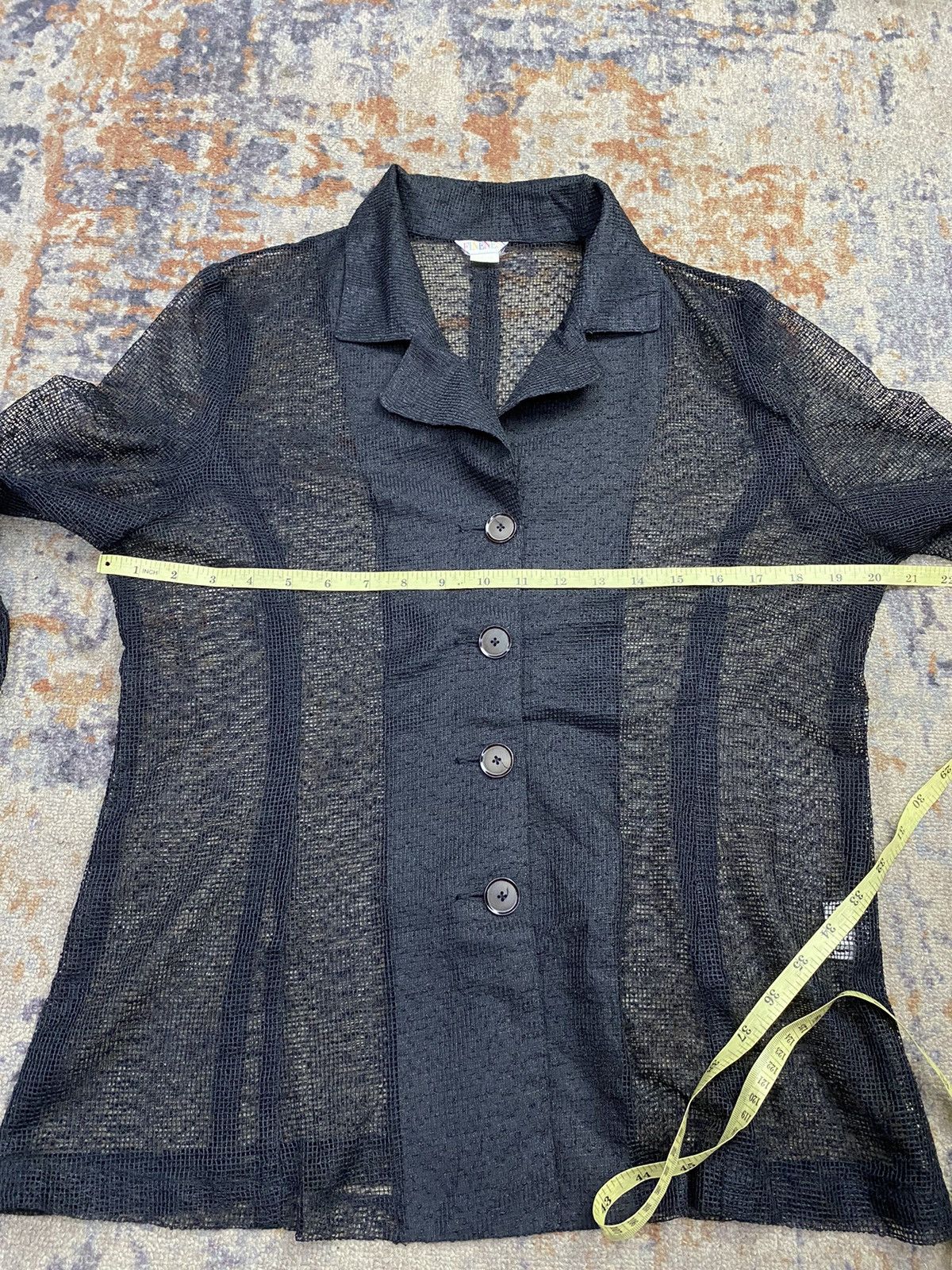 Beauty Beast × Japanese Brand × Vintage japanese lace shirt fishnet fineness Size US M / EU 48-50 / 2 - 8 Thumbnail