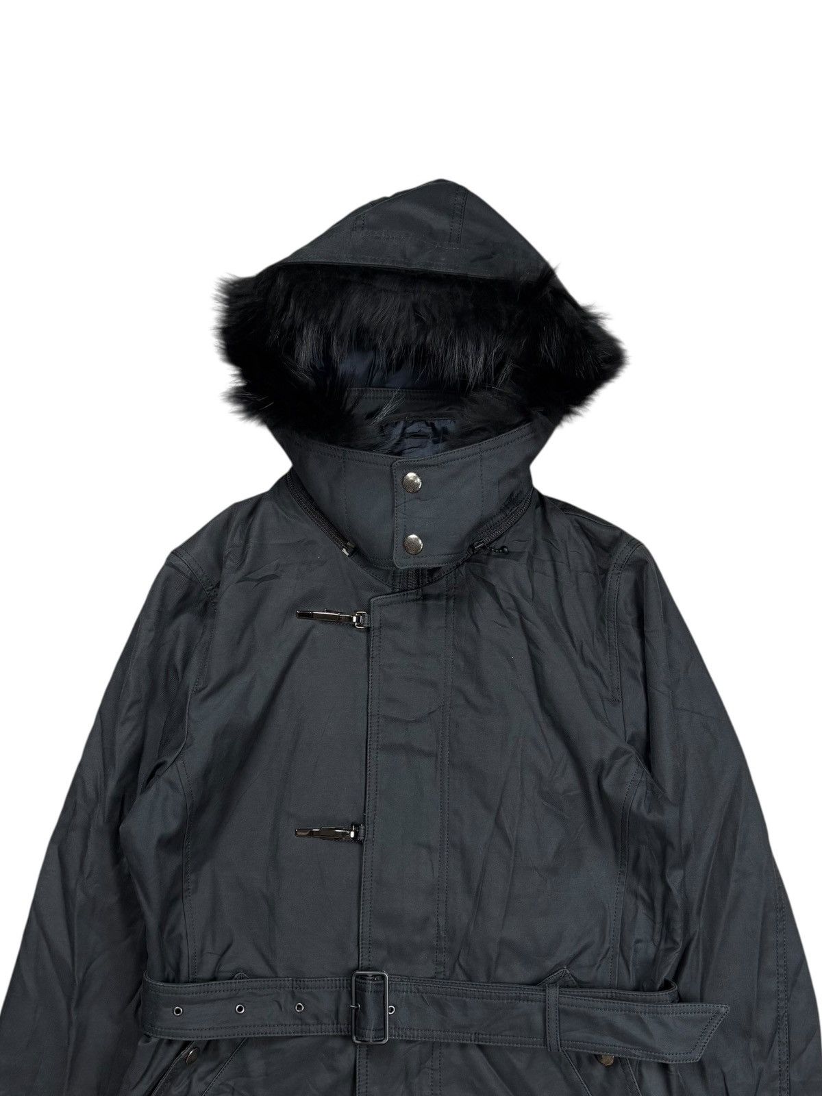14th Addiction 2000s Tete Homme - Vkei Style Fur Hoodie Belted Jacket Size US M / EU 48-50 / 2 - 5 Thumbnail