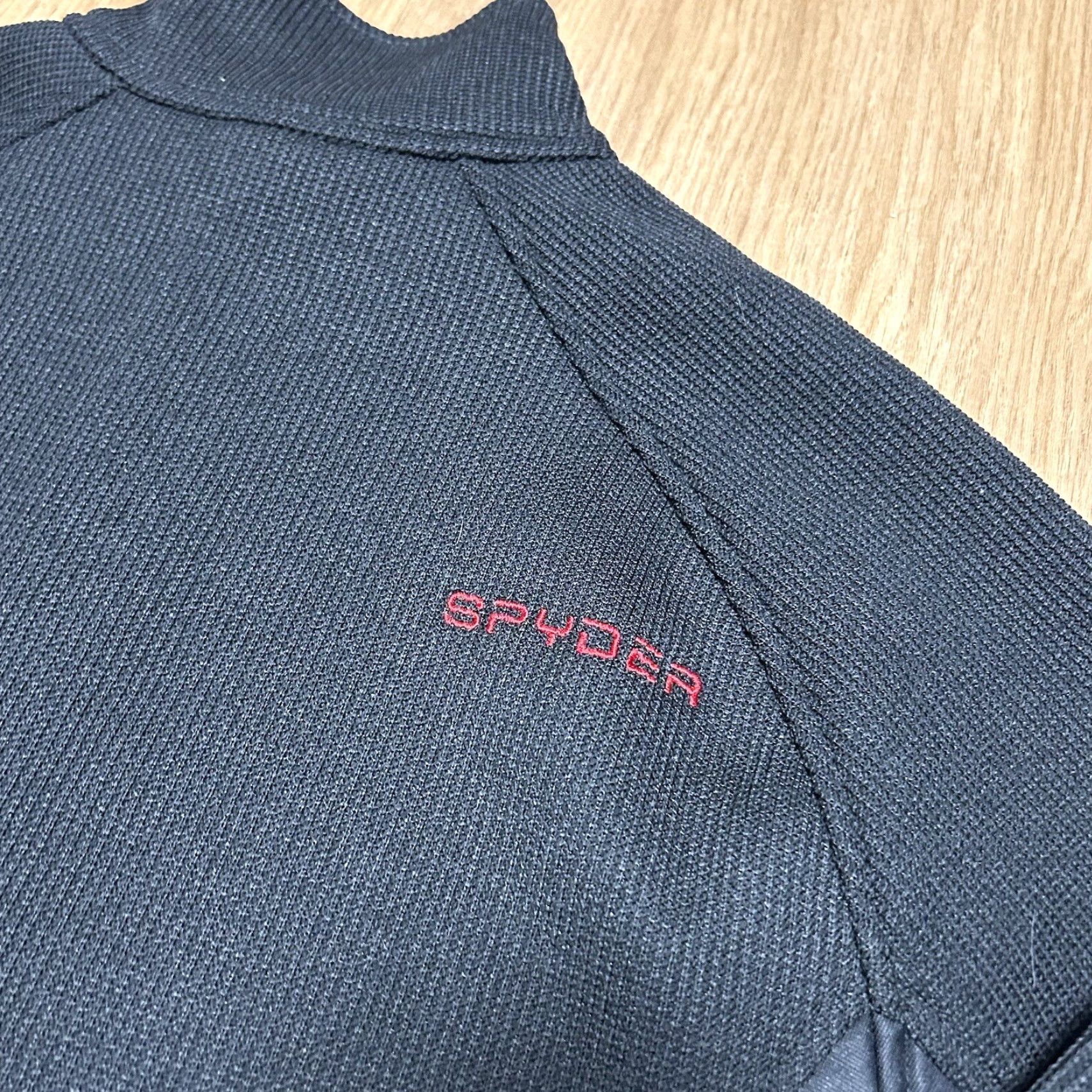 Spyder Spyder Jacket Men Medium 1/4 Zip Waffle Knit Fleece Lined Pullover Black Size US M / EU 48-50 / 2 - 3 Thumbnail