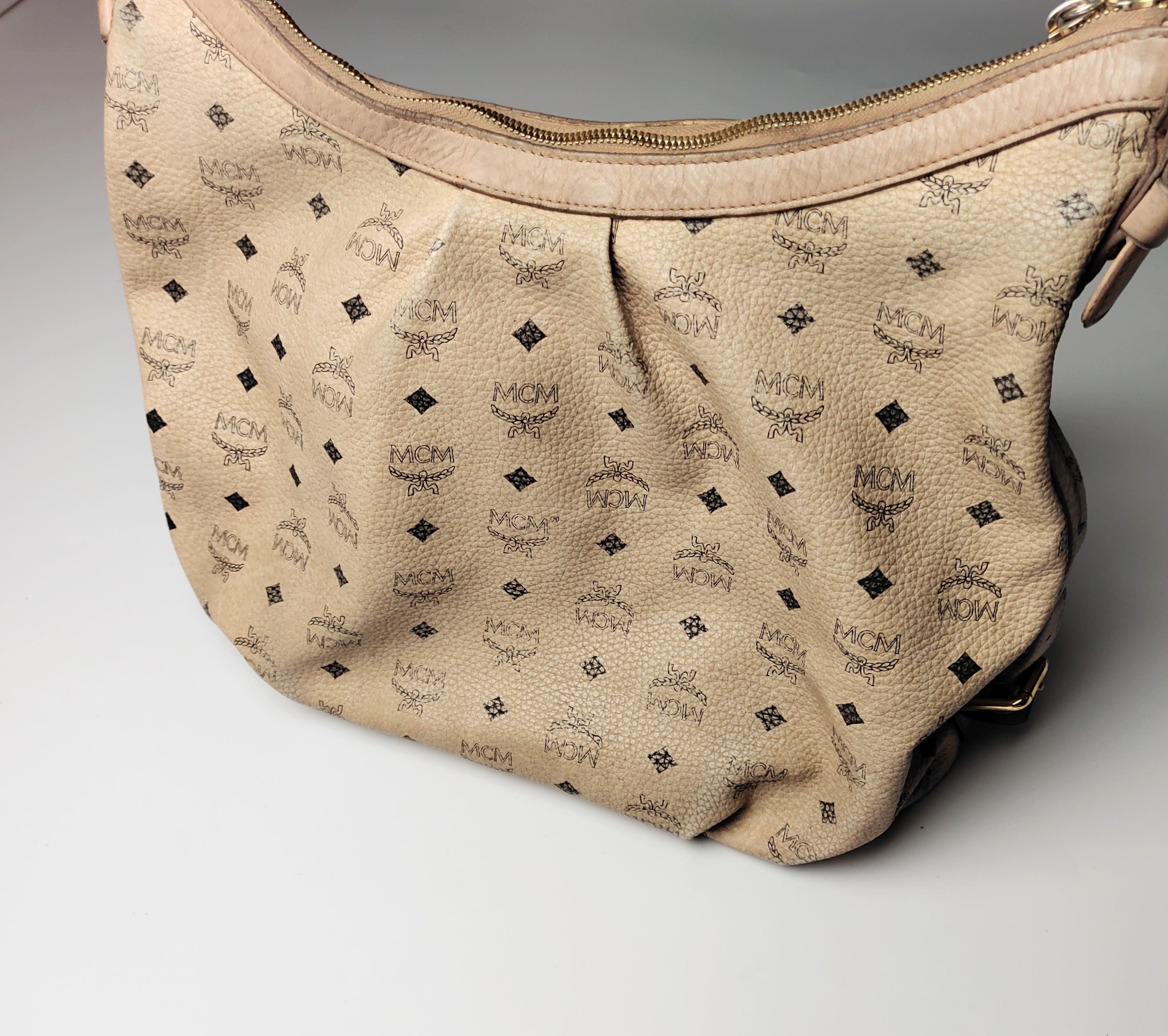 MCM Mcm White Visetos Hobo Shoulder Bag Large Size ONE SIZE - 11 Thumbnail