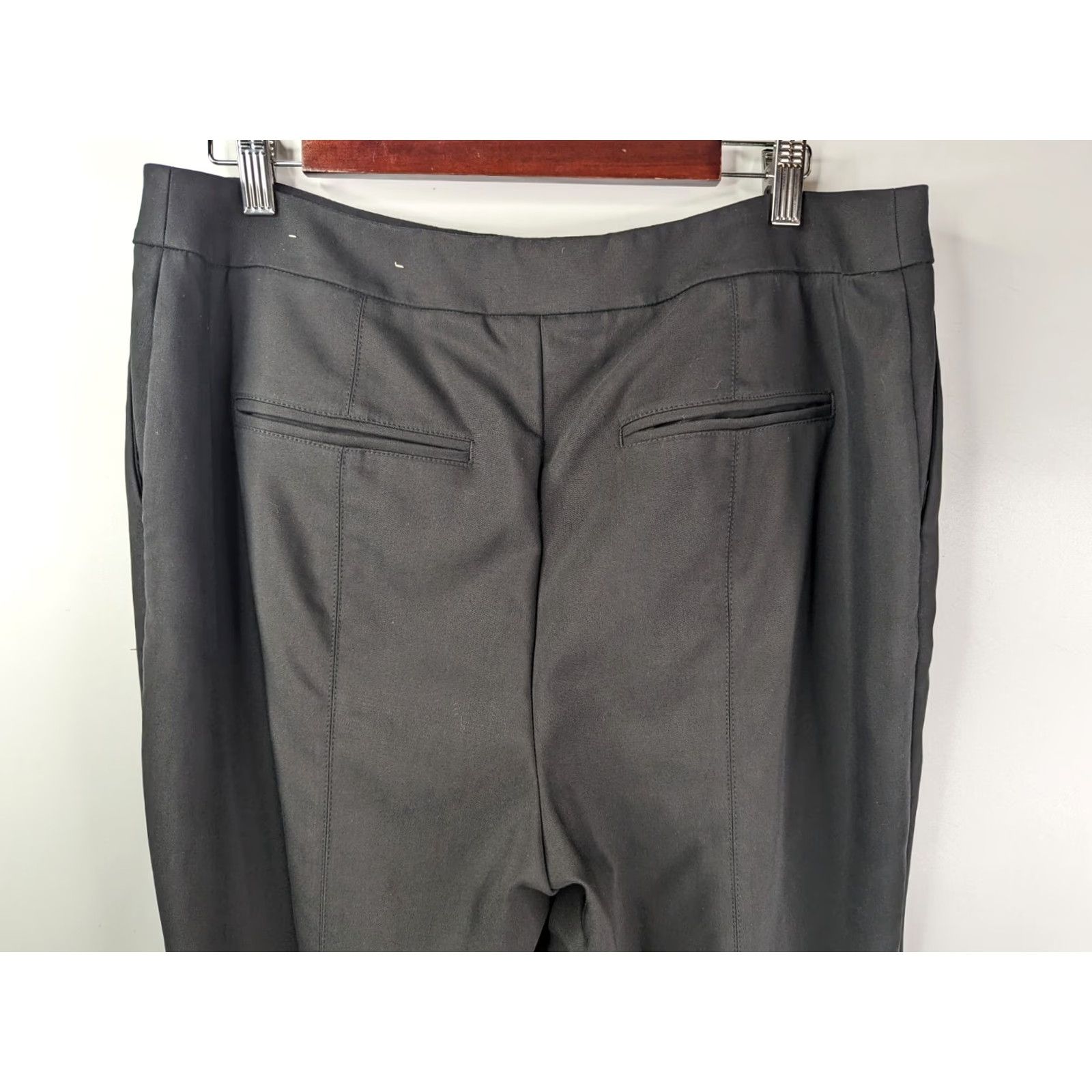 Vintage VINTAGE Black Chico's Suit Pants Work Ankle Trousers Women's Size L 2 Regular Flat Front Zip Black Label 90s Size 36" / US 14 / IT 50 - 5 Thumbnail