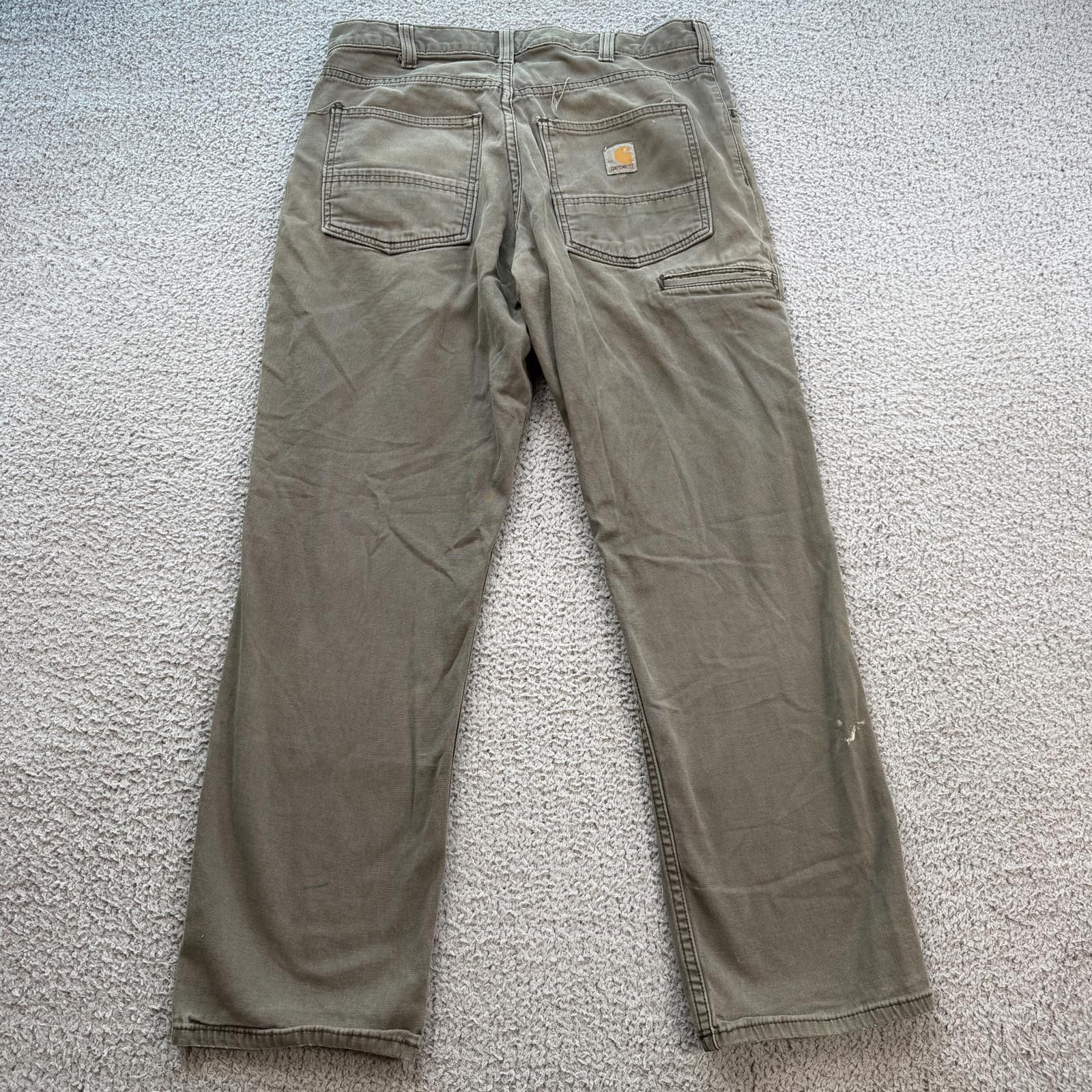 Carhartt Carhartt Relaxed Fit Canvas Work Pants Brown Paint 33x30 Size US 33 - 5 Thumbnail