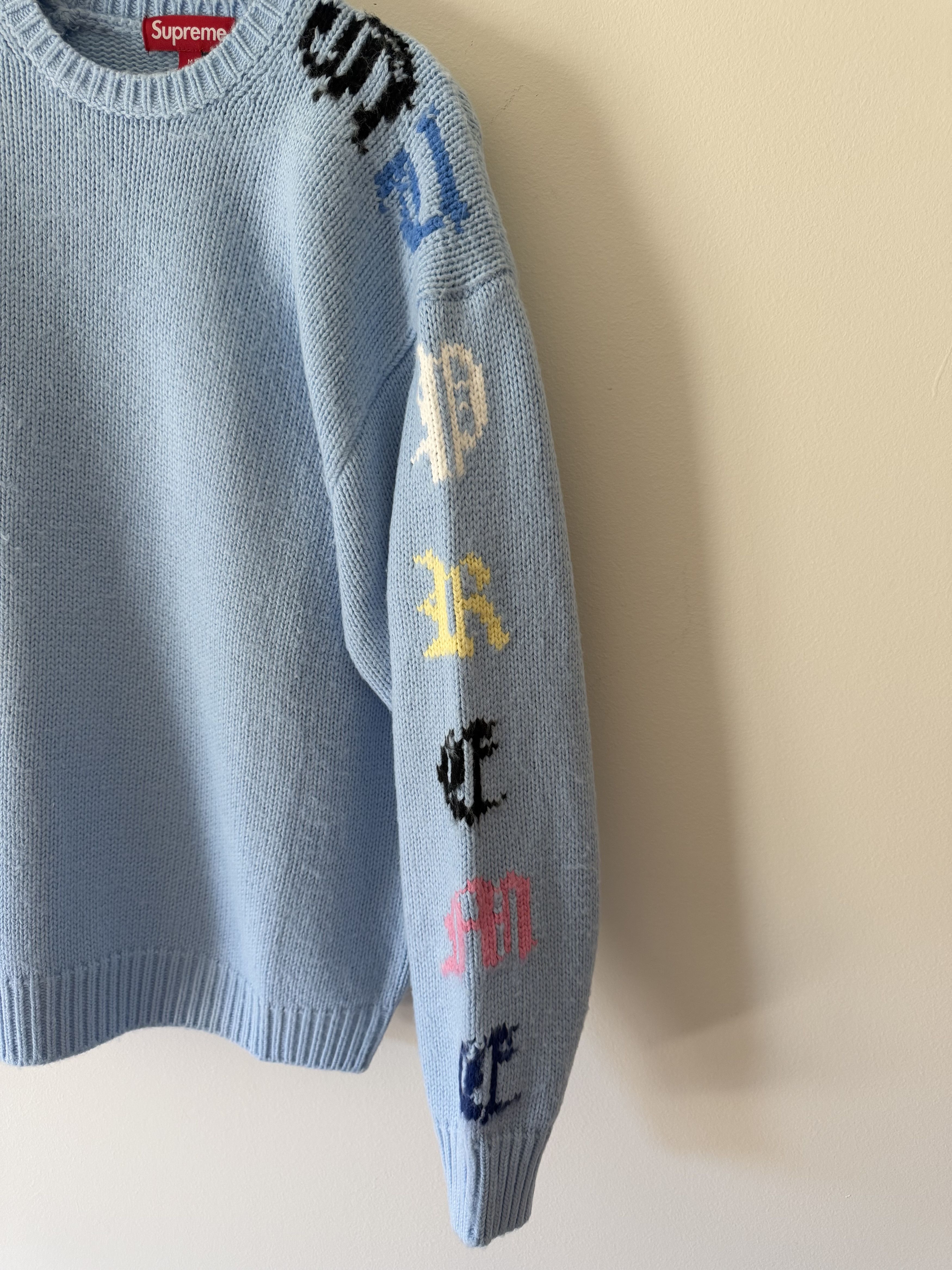Supreme Supreme Old English Printed Sweater | Grailed