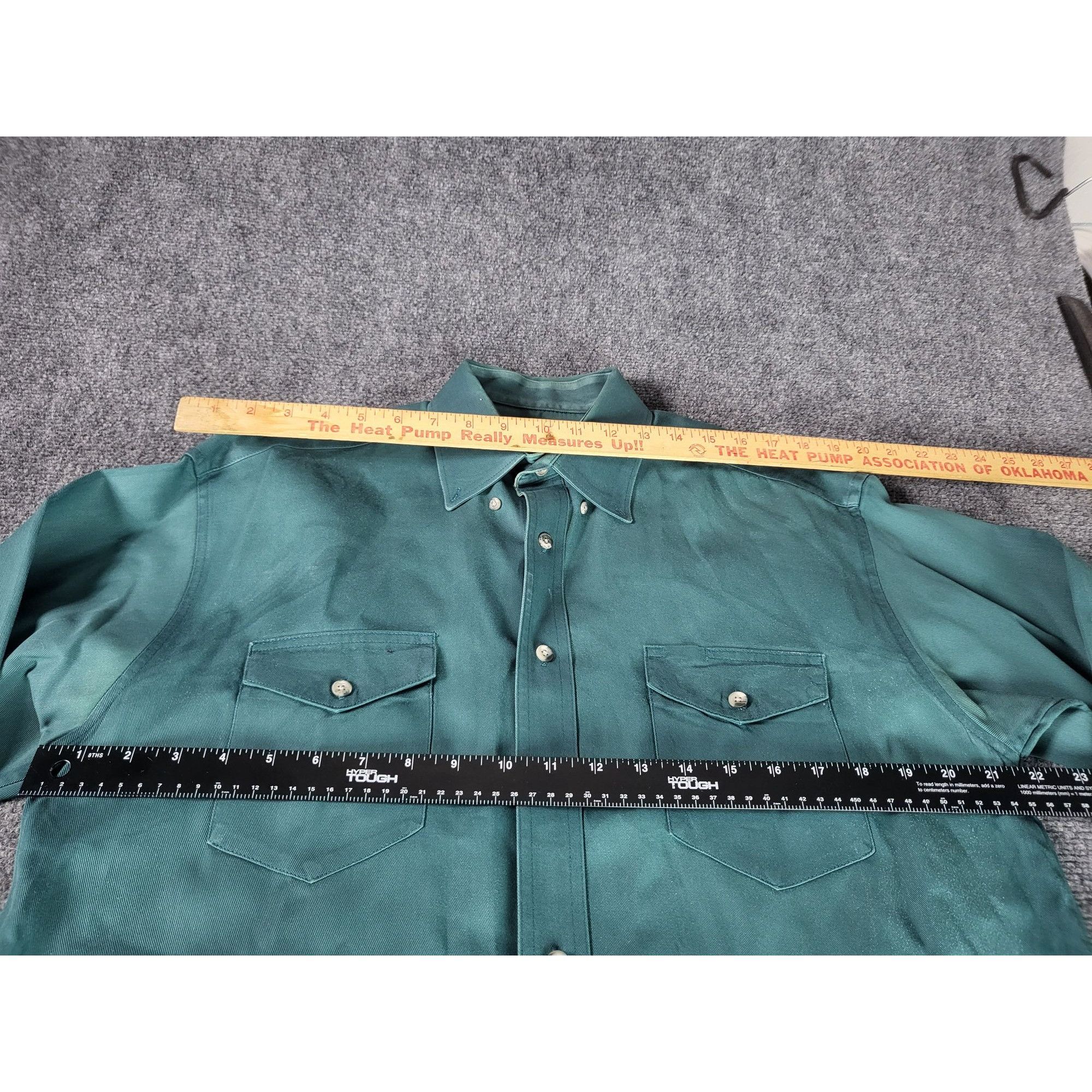 Wrangler Wrangler Button Up Shirt Men Sz L Green Long Sleeve Cowboy W Size US L / EU 52-54 / 3 - 5 Thumbnail