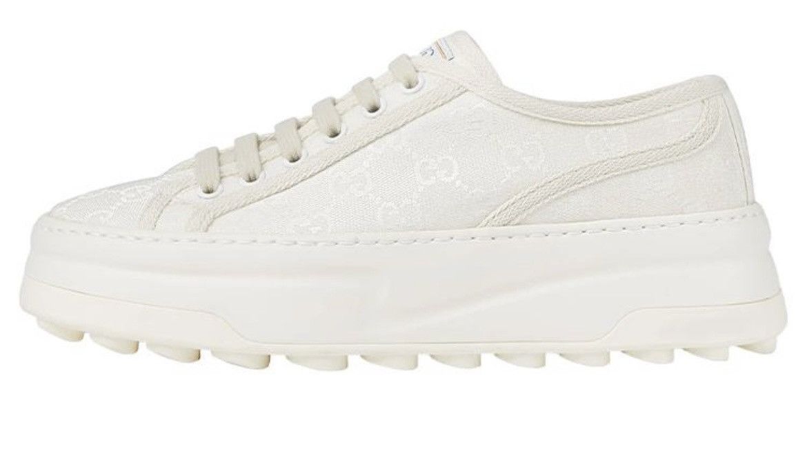 Gucci Gucci Tennis 1977 GG Logo Embroidery Sneaker Great White Size US 10 / IT 40 - 3 Thumbnail