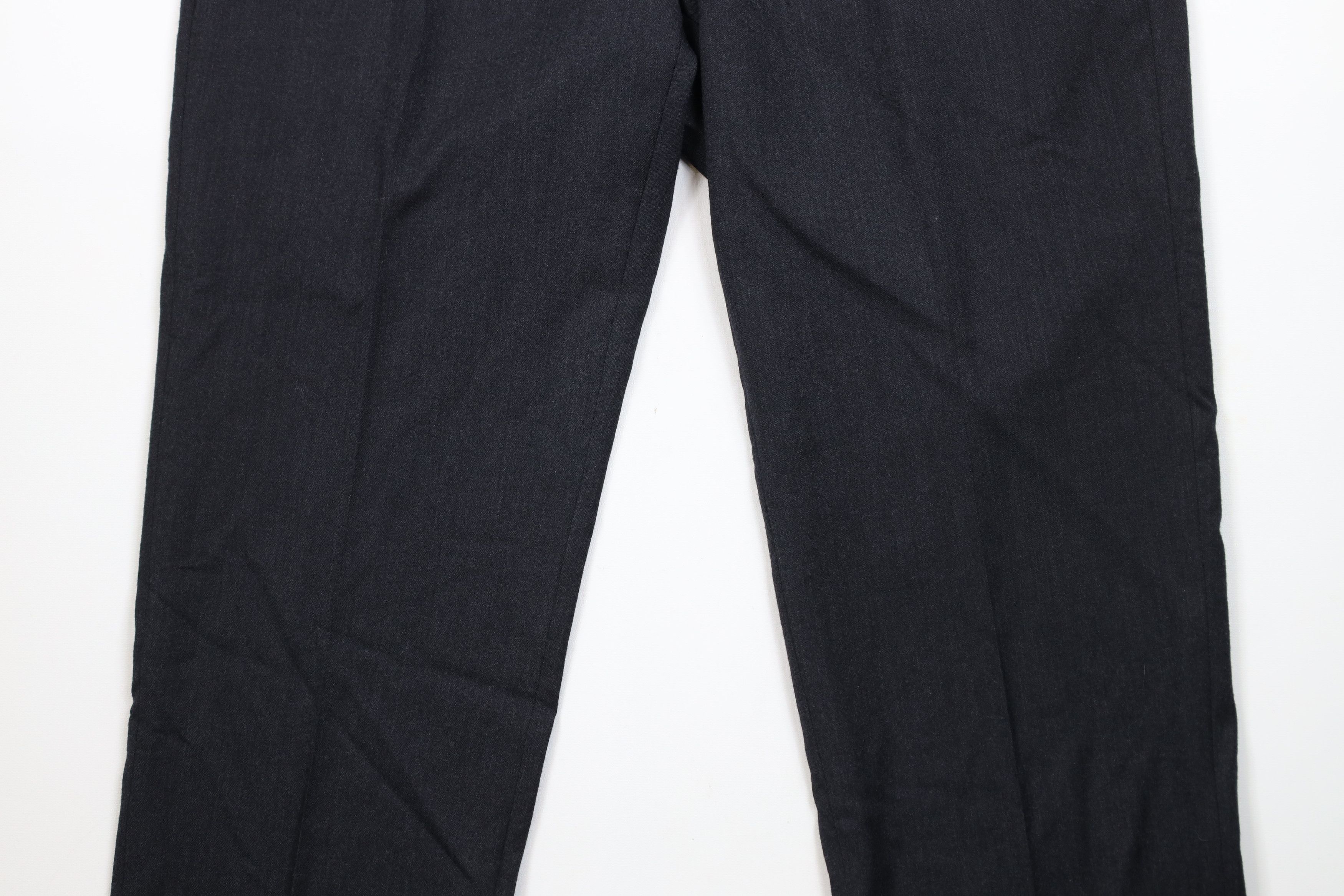 Ralph Lauren × Vintage Vintage Ralph Lauren Wool Wide Leg Chino Pants Charcoal Gray Size US 38 / EU 54 - 3 Thumbnail