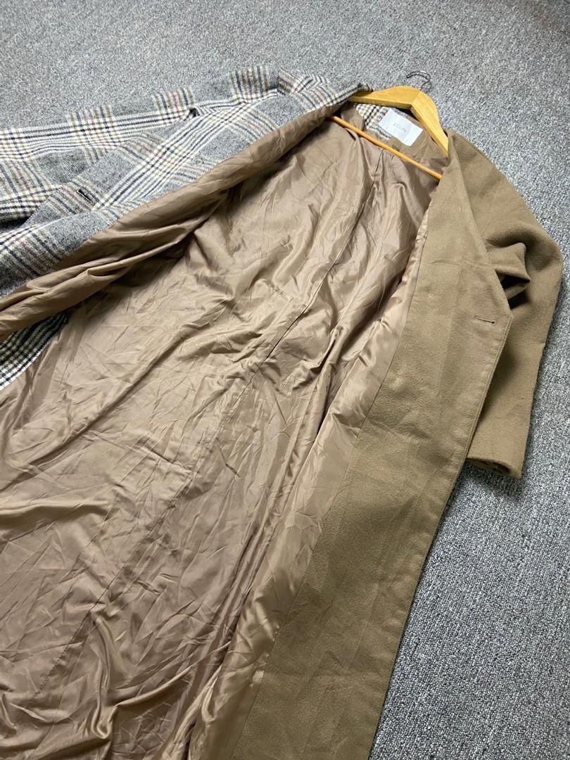 Japanese Brand ECLIN Brand Split Design Double Breasted Coat (183) Size ONE SIZE - 7 Thumbnail