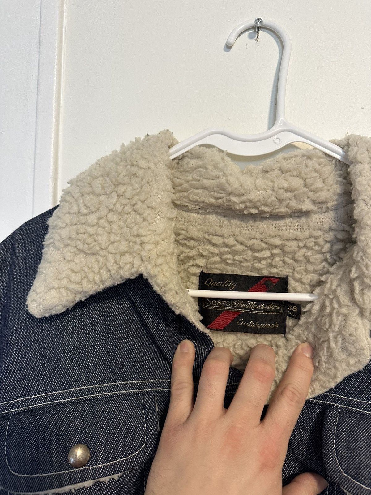 Sears Vintage Sears Men’s Store Sherpa Lined Denim Jacket Size US M / EU 48-50 / 2 - 2 Thumbnail