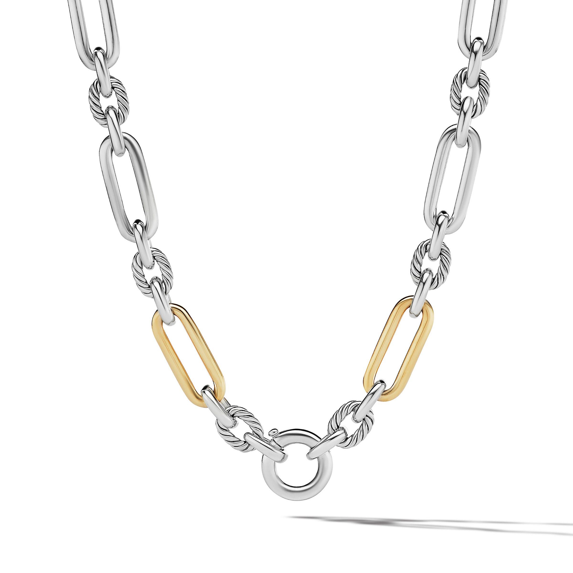 David Yurman o1w1db10526 CH0484 Size:7/Chain Necklace in Silver/Golden Size ONE SIZE - 1 Thumbnail