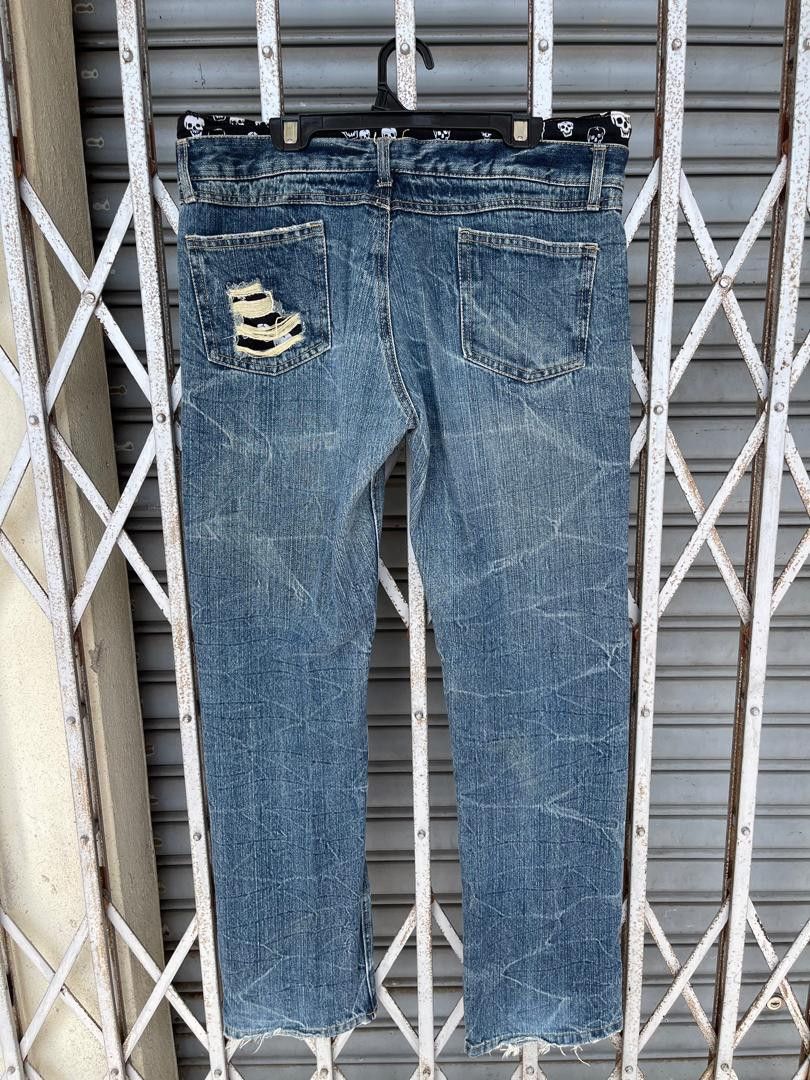 If Six Was Nine × Japanese Brand × Le Grande Bleu (L.G.B.) 🔥RARE !! VINTAGE DOUBLE WAIST PLAYCHESS RIPPED JEANS Size US 33 - 6 Thumbnail