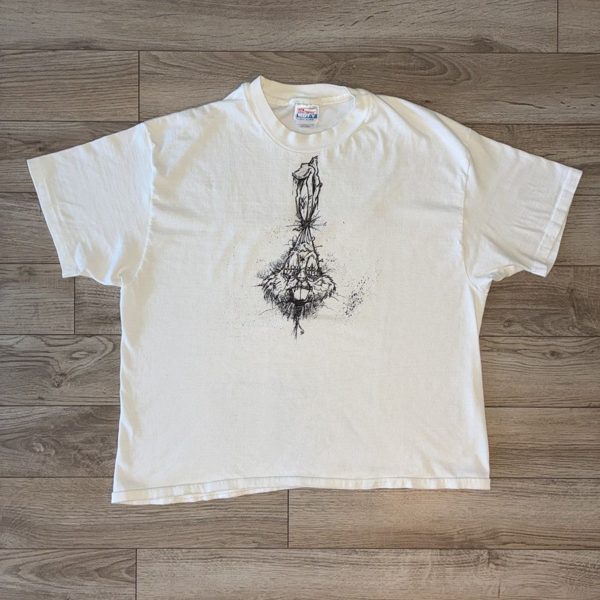 Hanes 90s obscure parody bugs bunny drug alcohol tee shirt Size US XL / EU 56 / 4 - 1 Thumbnail