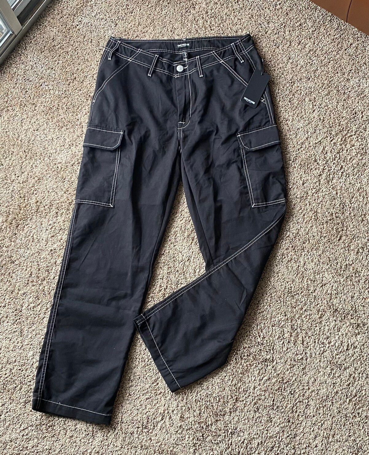 Pre-owned True Religion Cargo Pants Black (new) Jeans Light