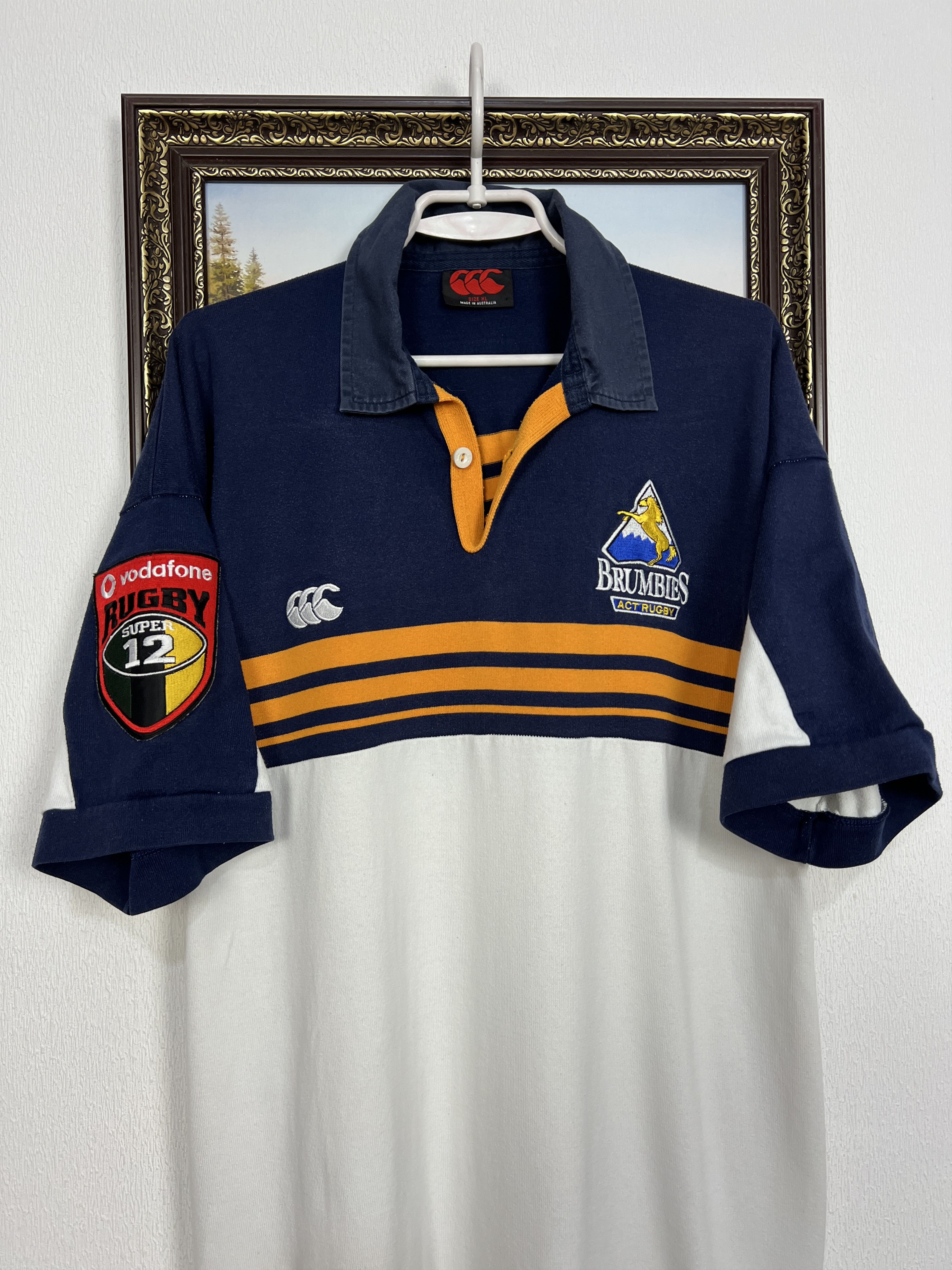 Canterbury of New Zealand Vintage Canterbury Brumbies Rugby Union Jersey Trikot Shirt Size US XL / EU 56 / 4 - 2 Thumbnail