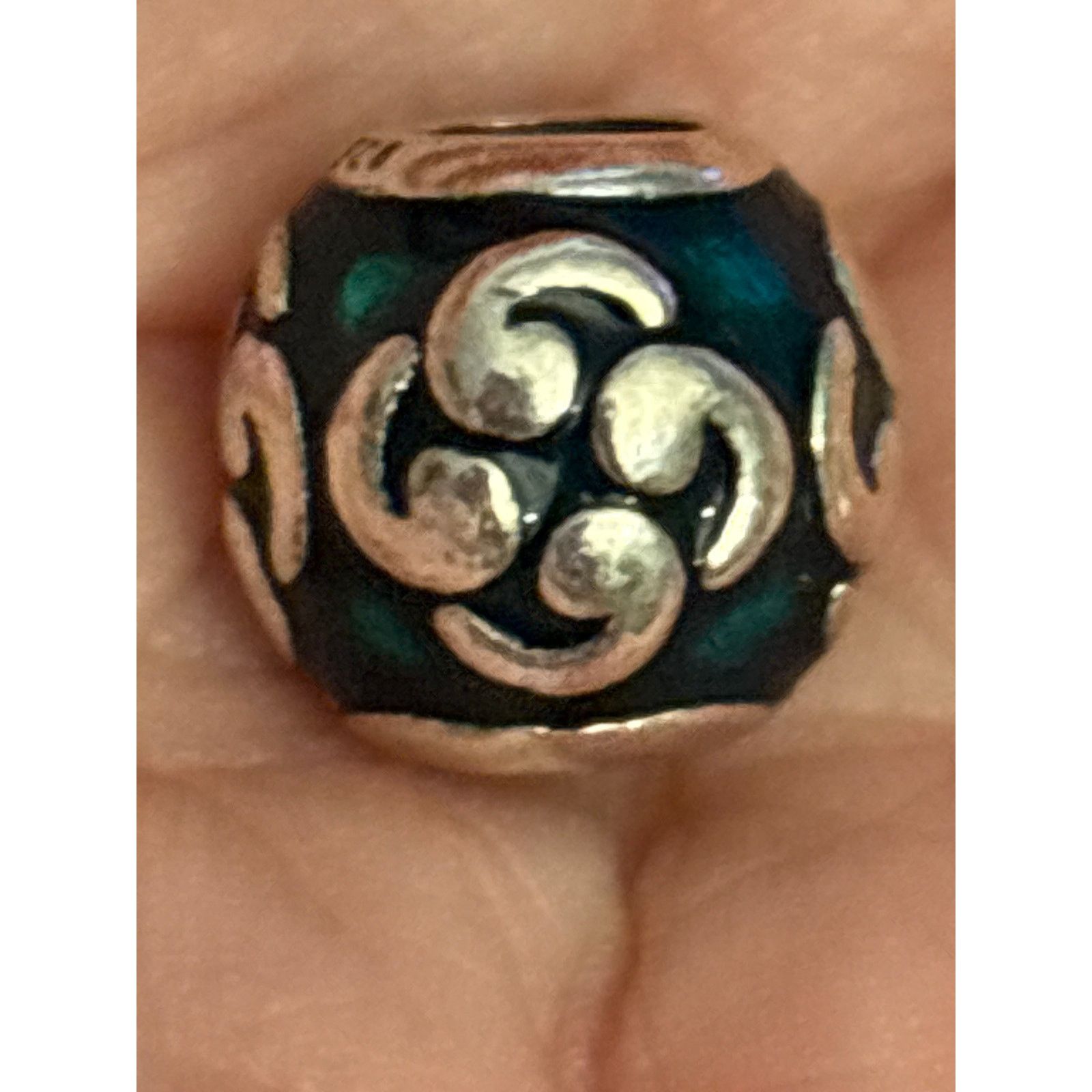 pandora Pandora 925 ALE Green Enamel Charm Sterling Silver Size ONE SIZE - 1 Thumbnail