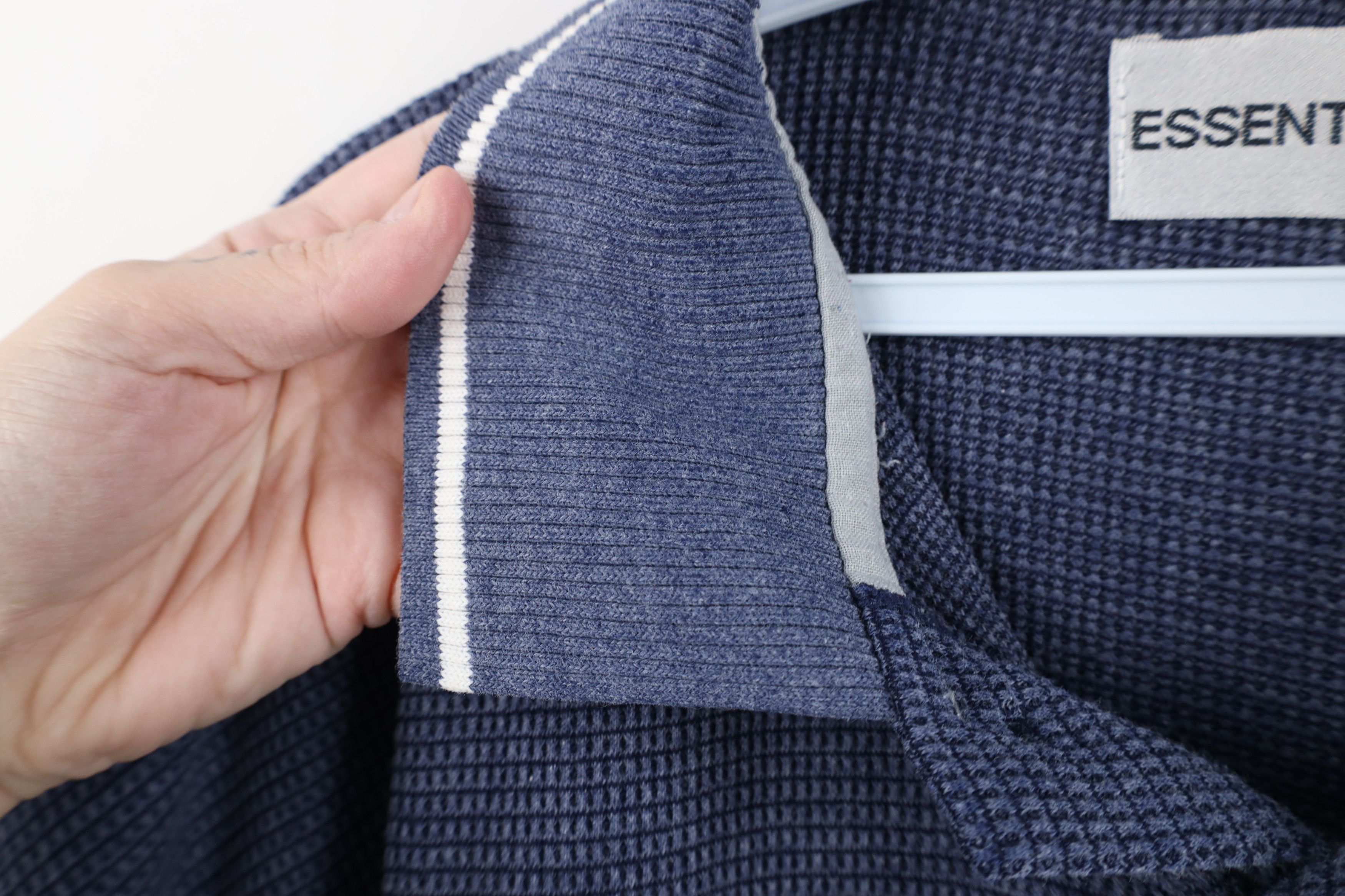Vintage Vintage 90s Streetwear Block Thermal Waffle Knit Polo Shirt Size US XL / EU 56 / 4 - 8 Thumbnail