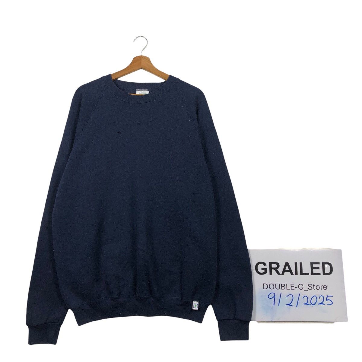 Japanese Brand 📌Rich Blue Vintage Sweatshirt Discus Athletic Size US L / EU 52-54 / 3 - 1 Thumbnail