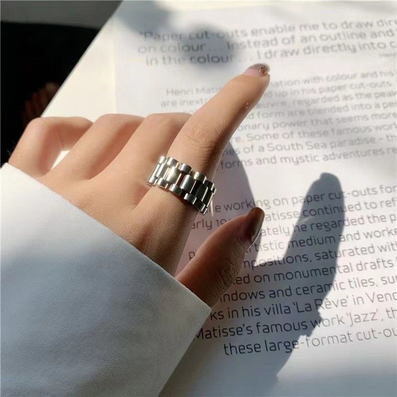 Jewelry Retro Jewelry Rings Open Size Chrome Ring (Size 7-13) Size ONE SIZE - 4 Thumbnail