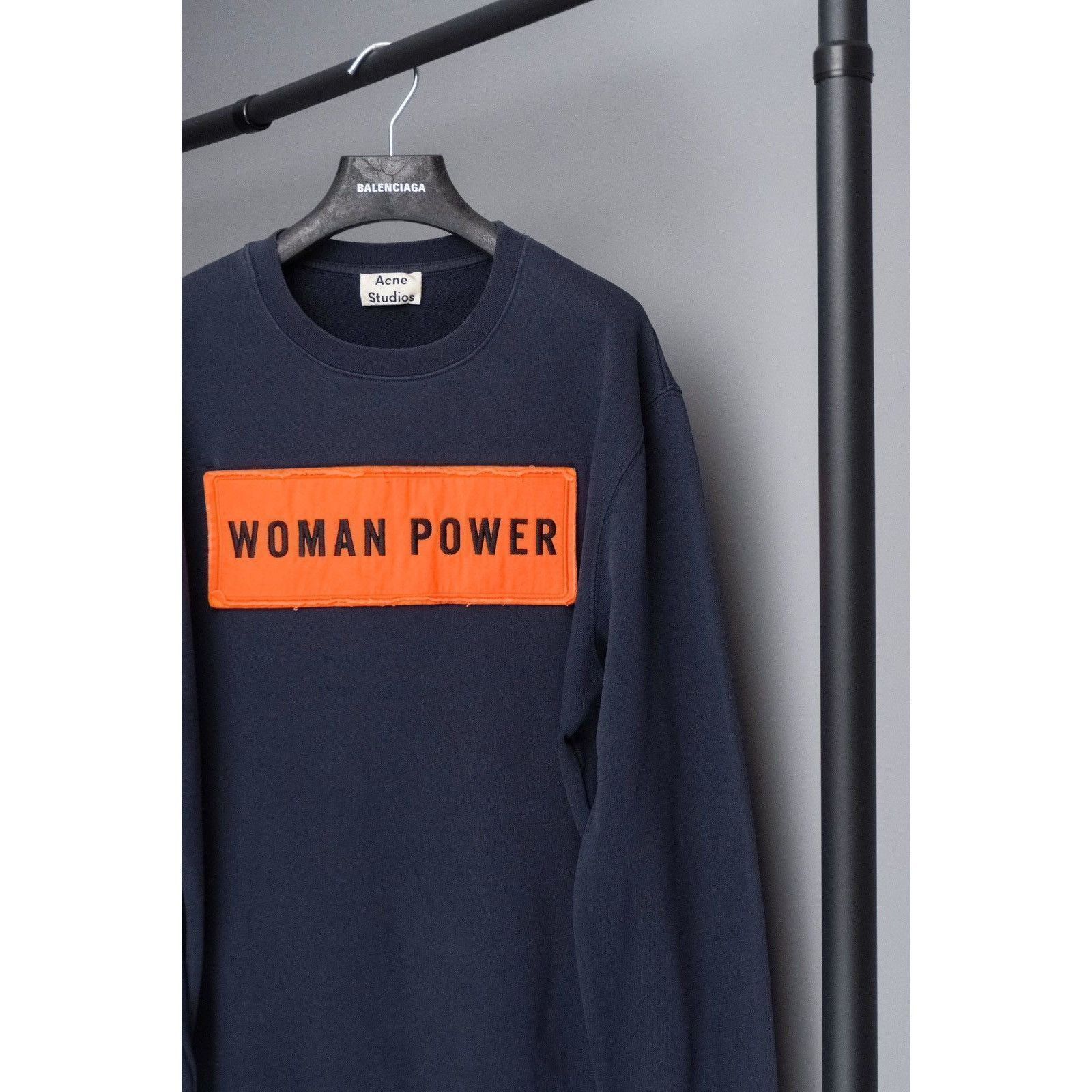 Acne Studios Acne studios woman power feminist navy crewneck sweatshirt Size US L / EU 52-54 / 3 - 3 Thumbnail