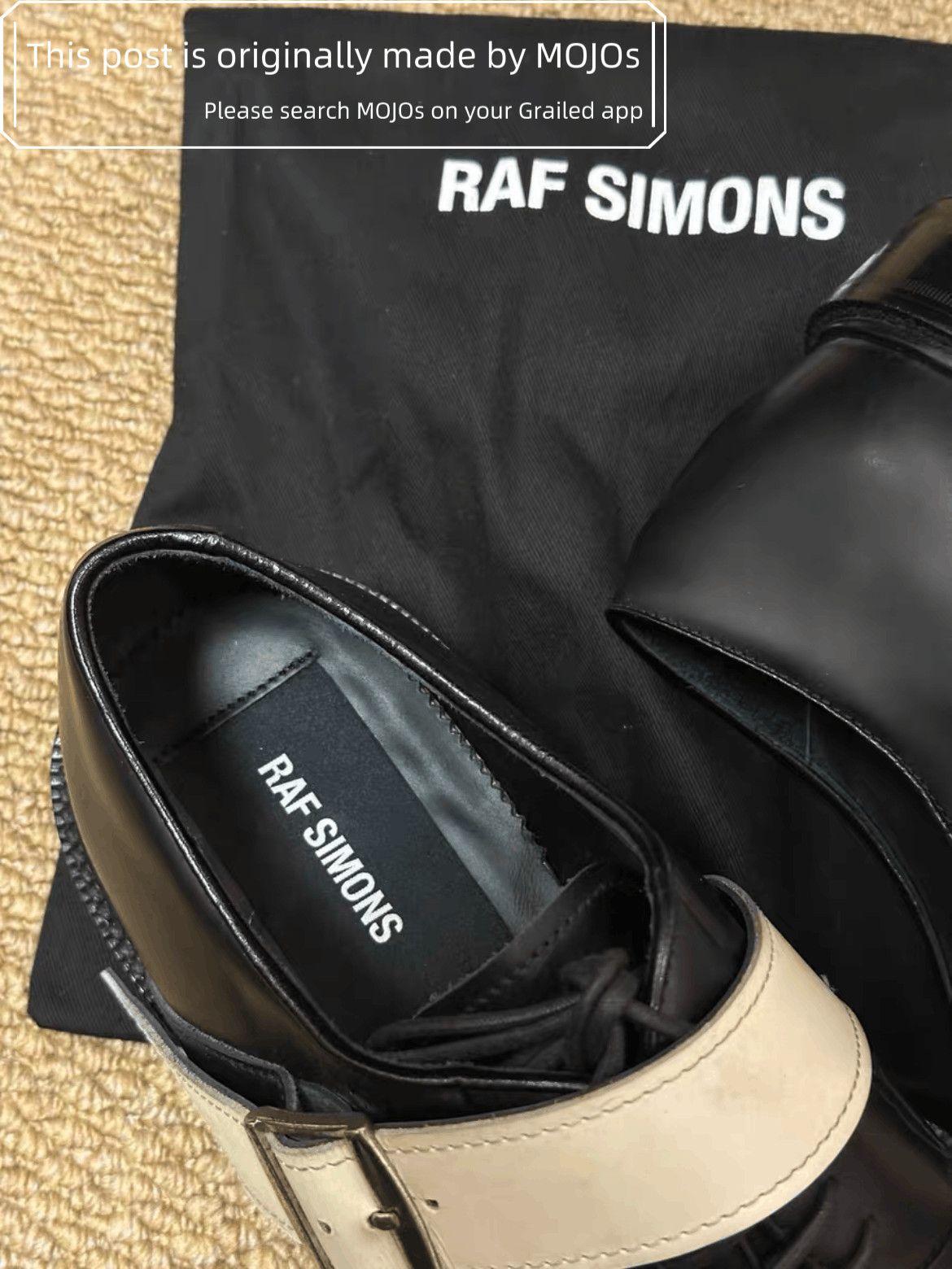 Raf Simons Sz 43 Raf Simons White Belt Stripe Derby Size US 10 / EU 43 - 3 Thumbnail