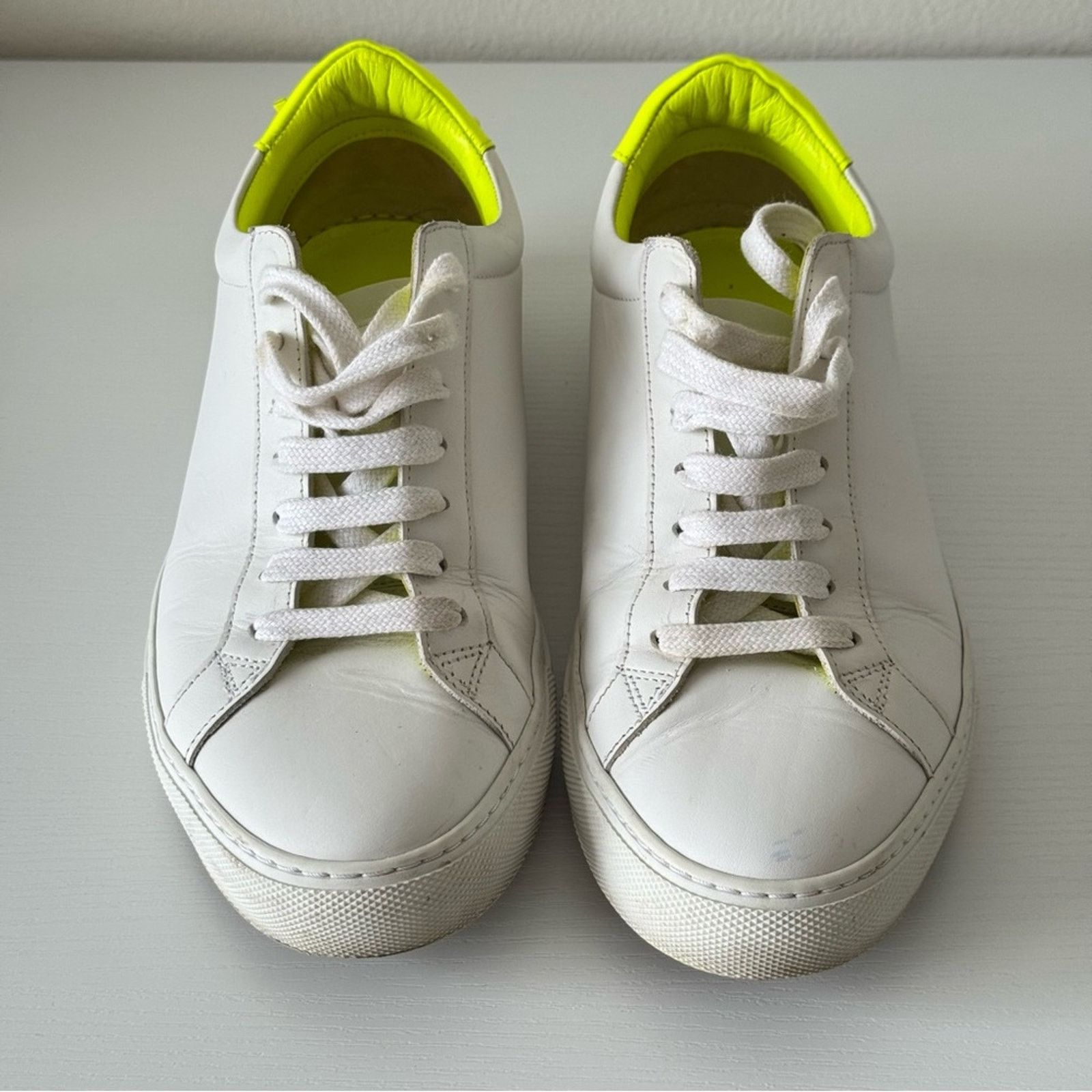 Givenchy Givenchy White and Neon Green Sneakers, Size 39,5, Authentic Size US 9 / IT 39 - 2 Thumbnail