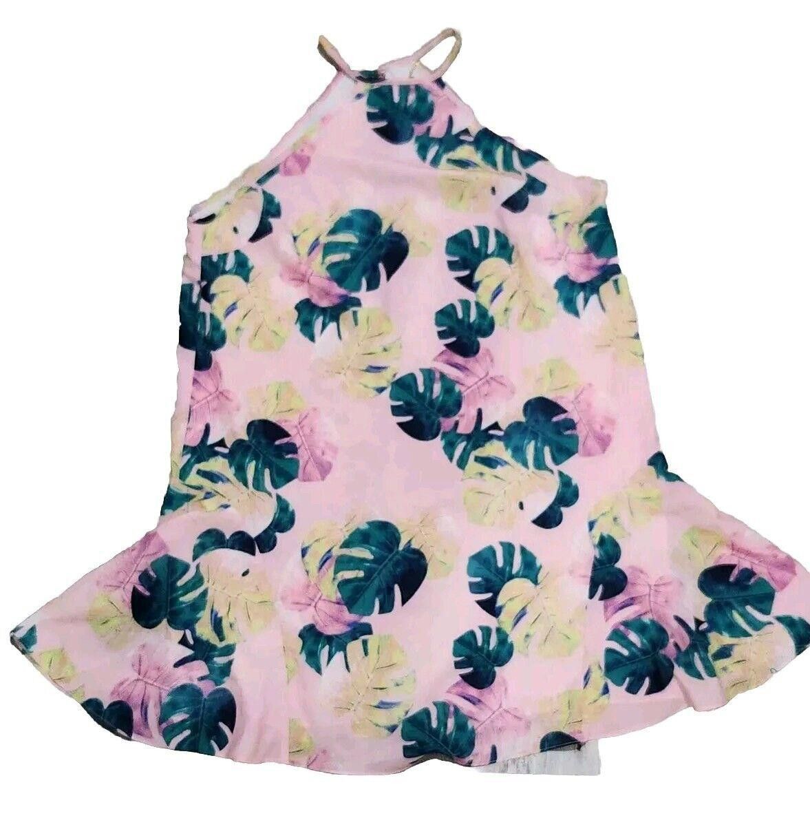 Designer Whitney Eve Dress Size 10 Pink Tropical monstera Size L / US 10 / IT 46 - 1 Thumbnail