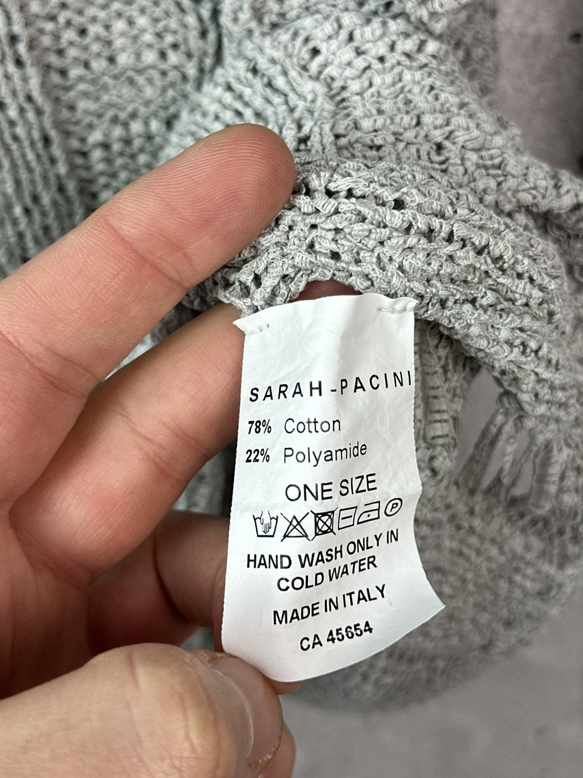 Sarah Pacini Sarah Pacini Made in Italy Knit Distressed Oversized Sweater Size M / US 6-8 / IT 42-44 - 11 Thumbnail