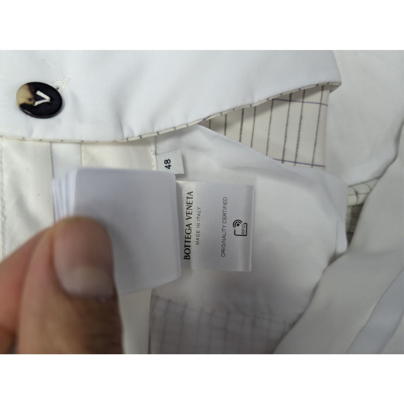 Bottega Veneta o1rshd1 Notebook Cotton Trousers Pants in Off White Size US 32 / EU 48 - 21 Thumbnail