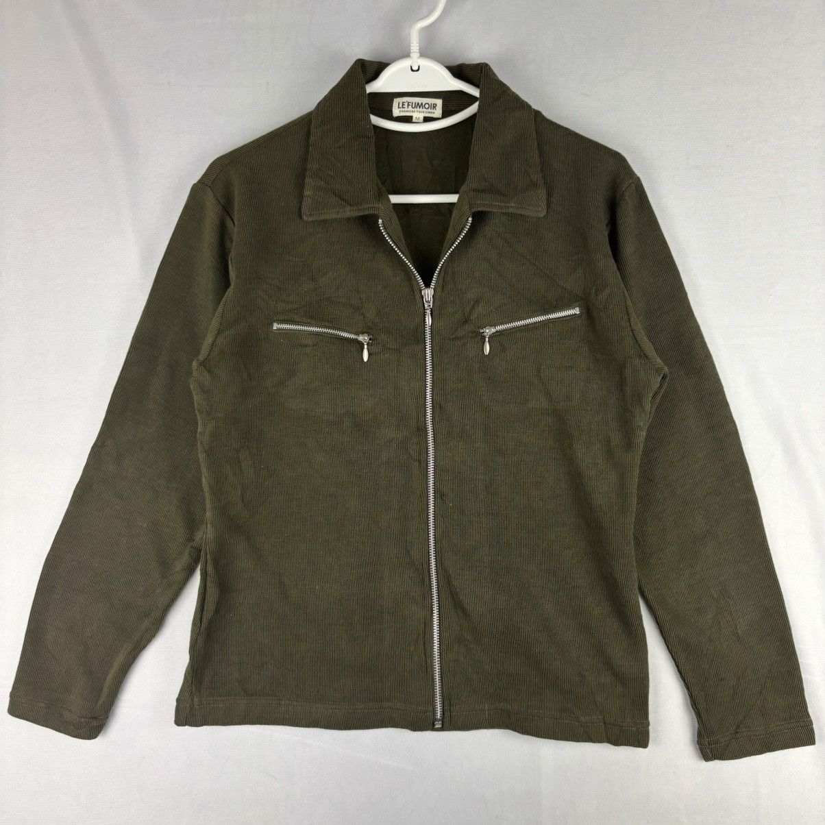 Vintage Le’fumoir Knit Jacket zipper dark green Size US M / EU 48-50 / 2 - 1 Thumbnail