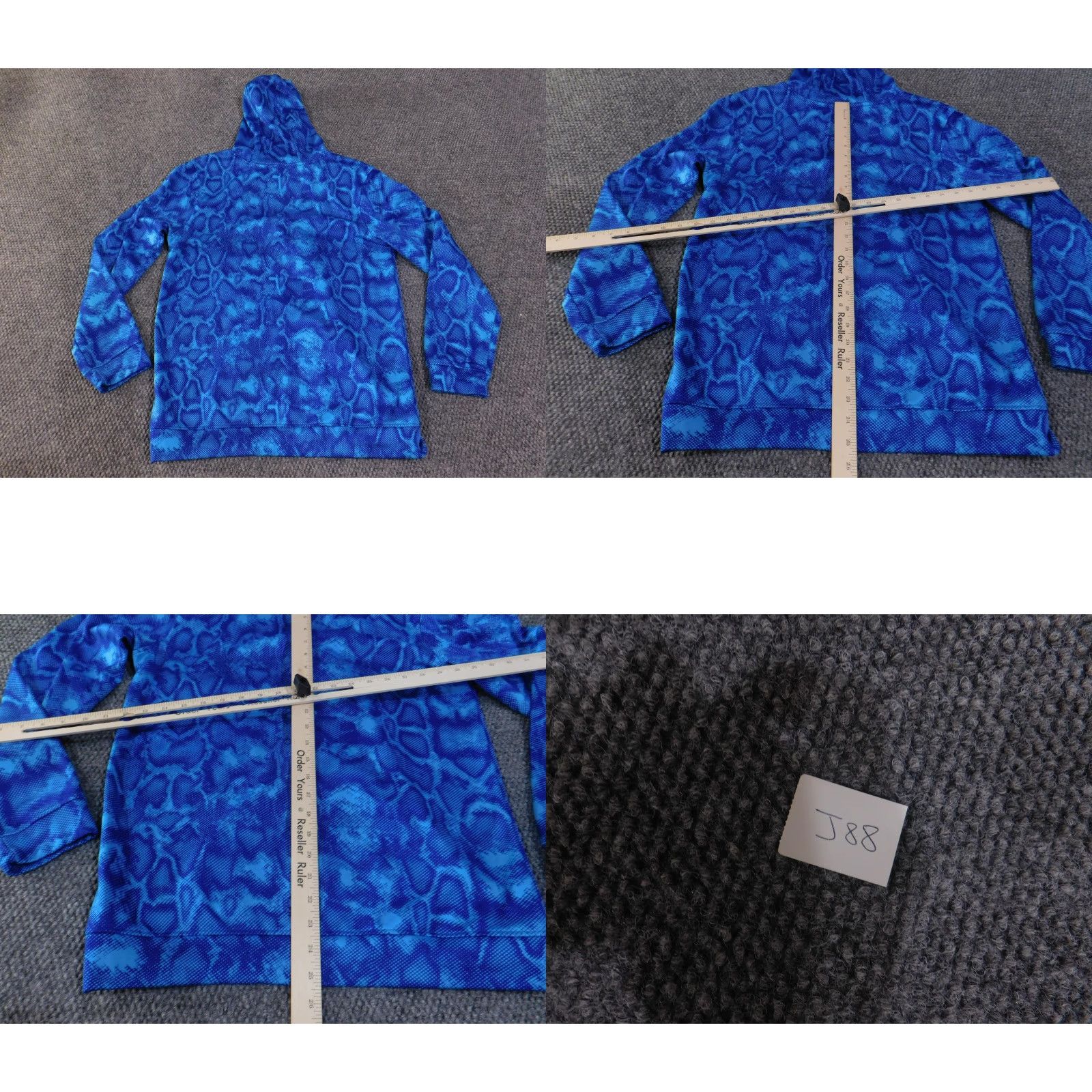 Adidas Adidas Hoodie Mens XL Blue Black Snake Print Pullover Athletic Logo Spell Out Size US XL / EU 56 / 4 - 8 Thumbnail