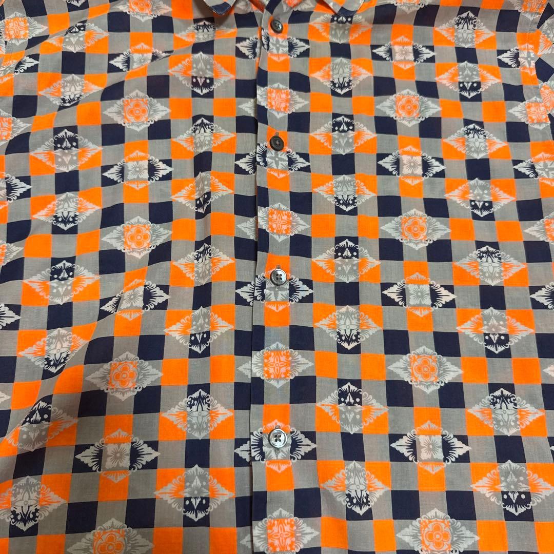Louis Vuitton Louis Vuitton Neon Orange Monogram Short Sleeve Shirt Size US XXL / EU 58 / 5 - 8 Thumbnail