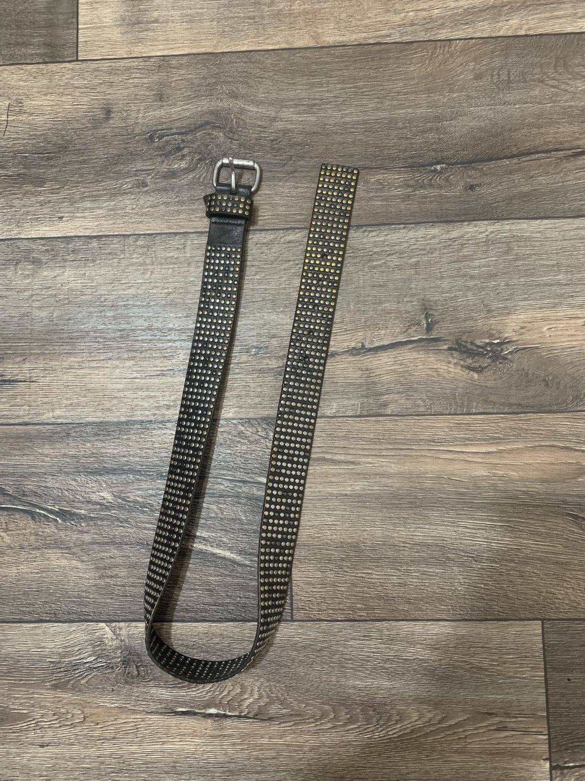 Genuine Leather Vintage Avant Garde Black Cow Leather Belt B.B.Simon Style Size ONE SIZE - 3 Thumbnail