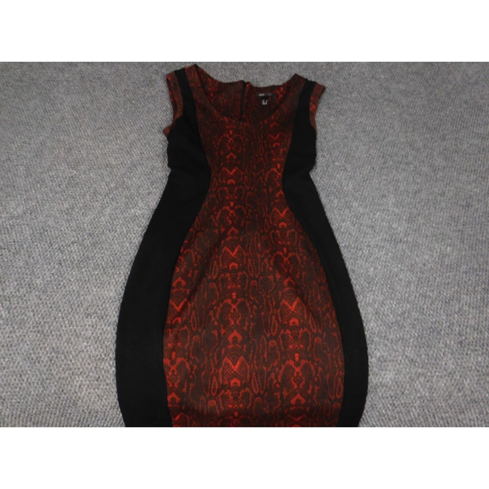 Mango Mango dress XS Red Womens A-line Zip animal print Designer Long Sleeveless Size XS / US 0-2 / IT 36-38 - 2 Thumbnail