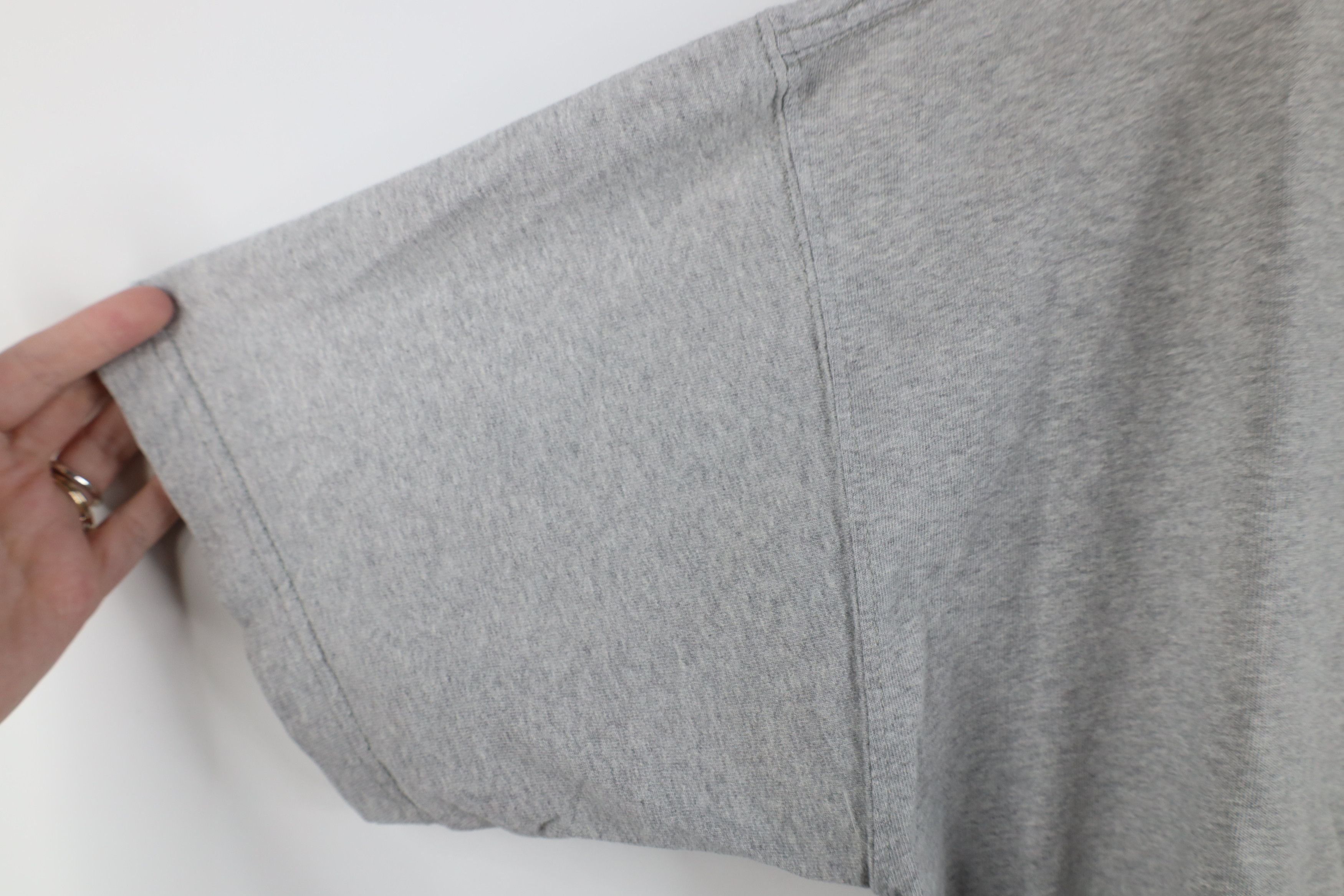 Vintage Vintage 90s Streetwear Heavyweight T-Shirt Heather Gray Size US L / EU 52-54 / 3 - 10 Thumbnail