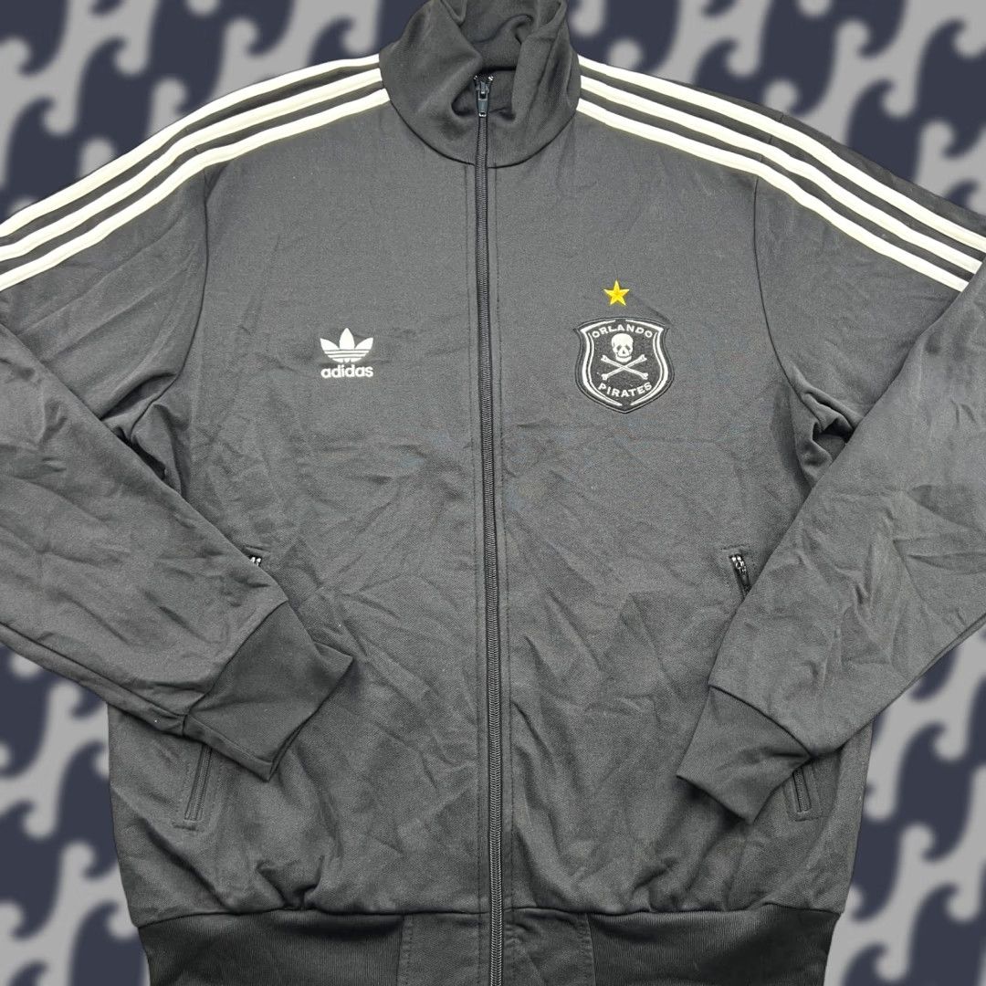Adidas VINTAGE adidas Track Jacket Black Trefoil Football Large Full Zip Mens L Size US L / EU 52-54 / 3 - 1 Thumbnail