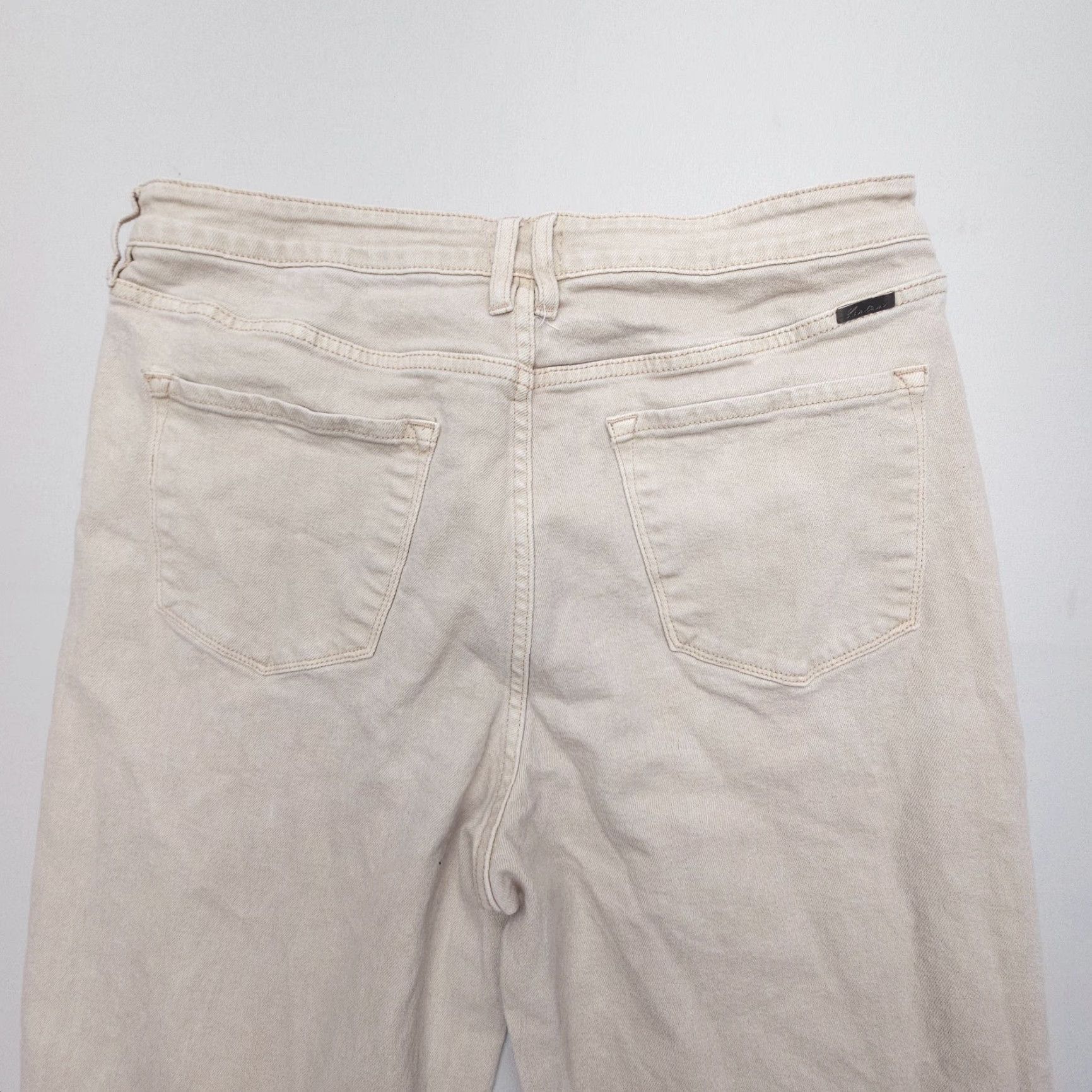 Vintage KanCan Jeans Womens 15 / 31 High Rise Slim Balloon Denim Beige 5-Pocket Relaxed Inseam 28" Baggy Tapered Vintage: No Size 36" / US 14 / IT 50 - 3 Thumbnail