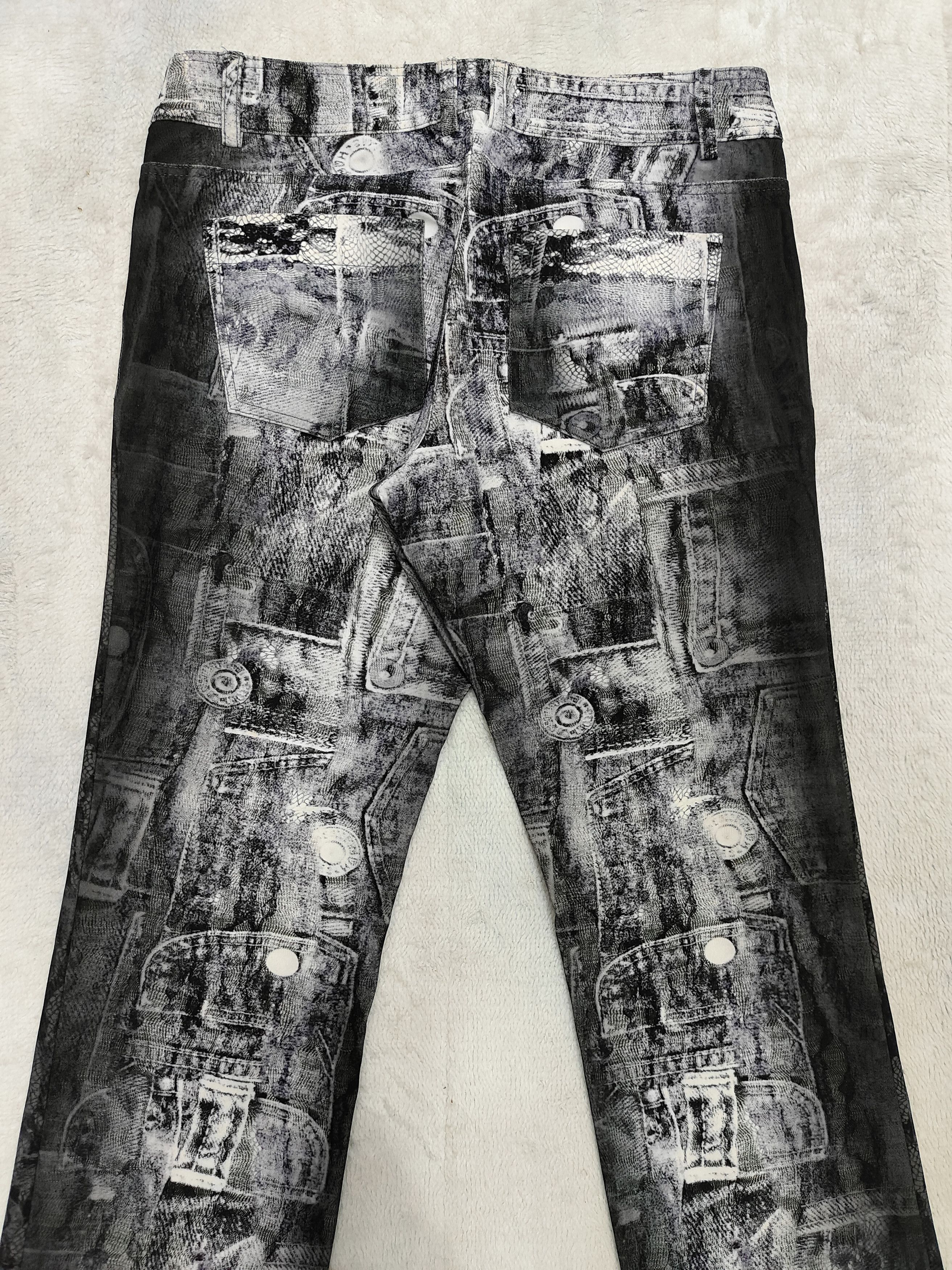 Japanese Brand SICK 🔥 Ritsuko Shirahama Snake Pattern Trousers Size 28" / US 6 / IT 42 - 4 Thumbnail