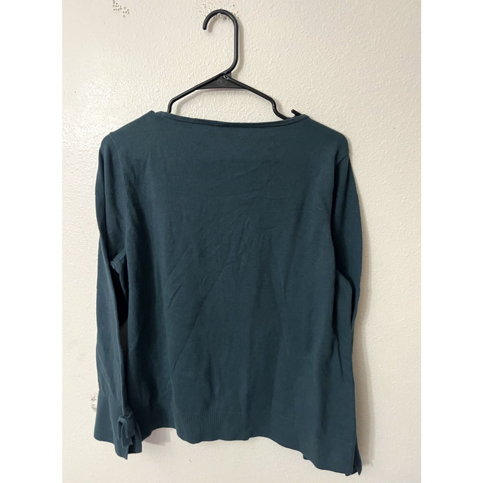 Talbots VINTAGE Talbots Women's Pullover Sweater Long Sleeve XL Teal Cotton Blend Knit Casual Size XL / US 12-14 / IT 48-50 - 3 Thumbnail