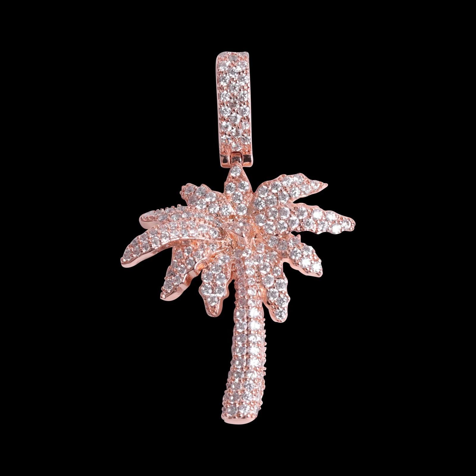 Japanese Brand Rose Gold Diamond Palm Tree Necklace Size ONE SIZE - 2 Thumbnail