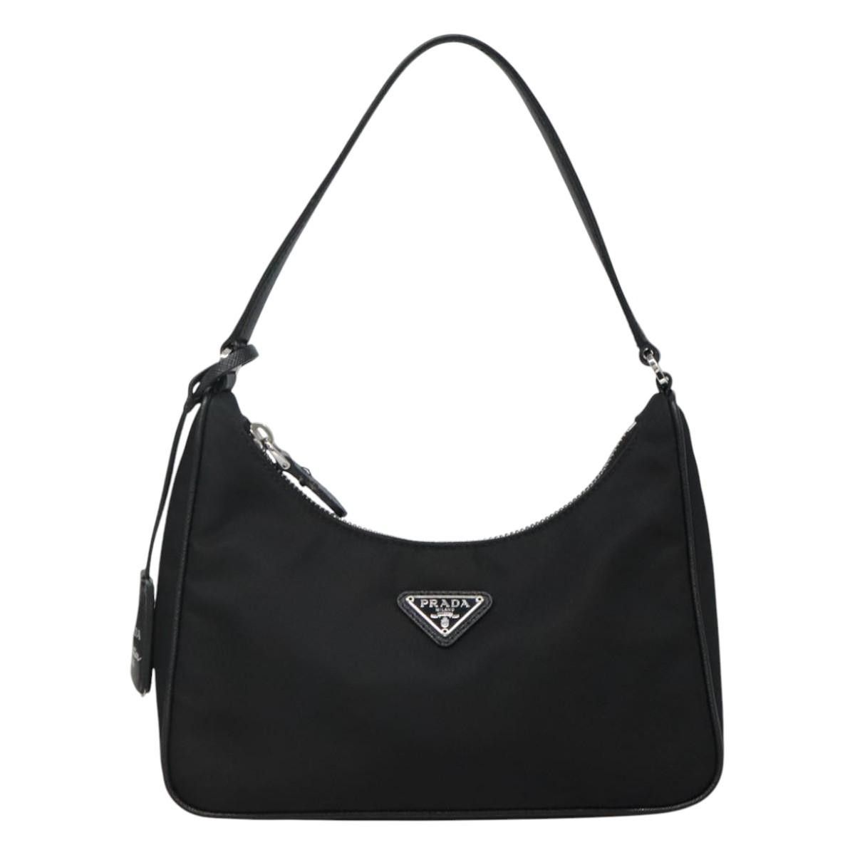 Prada Re-Edition Black Canvas Shoulder Bag (Pre-Owned) Size ONE SIZE - 1 Thumbnail