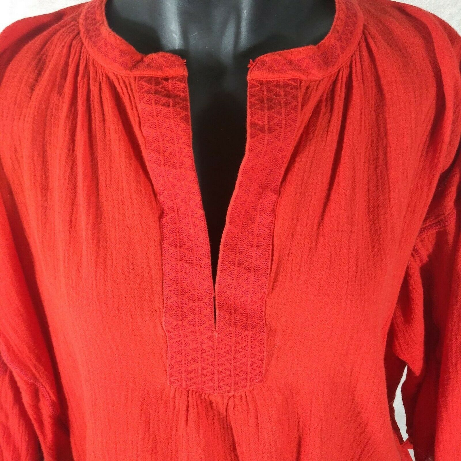Madewell Madewell Peasant Blouse - XS - Red Size XS / US 0-2 / IT 36-38 - 2 Thumbnail